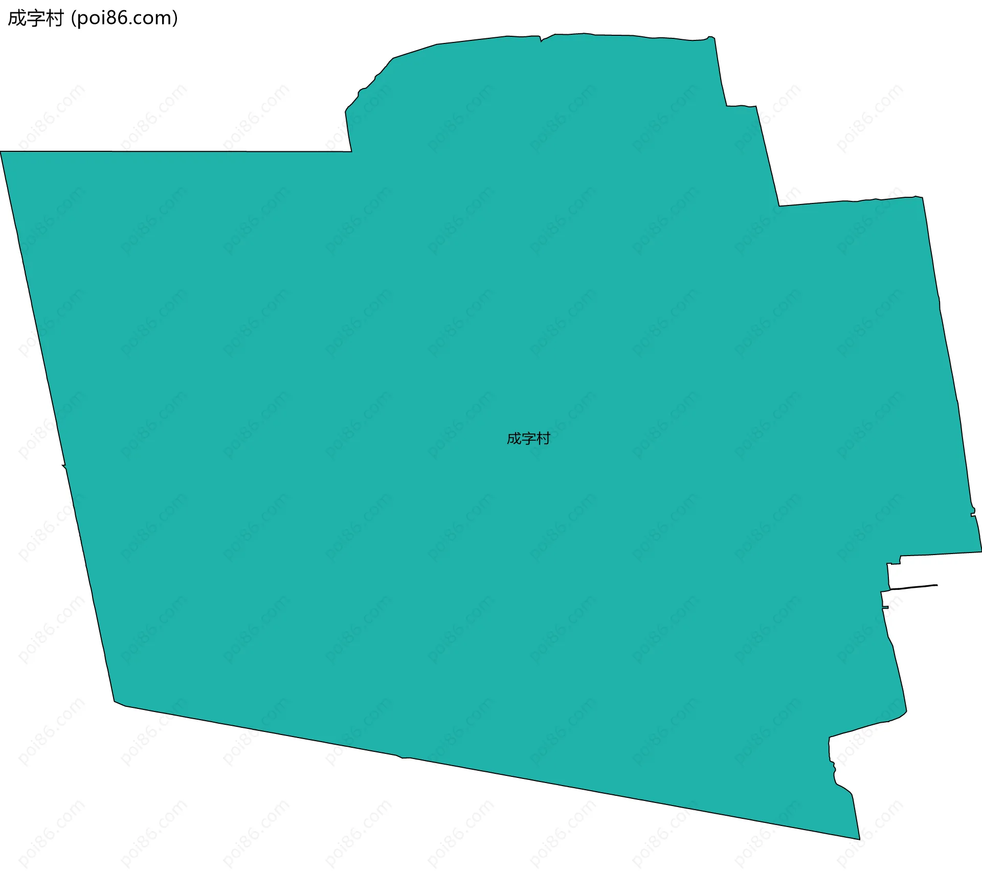 成字村边界地图