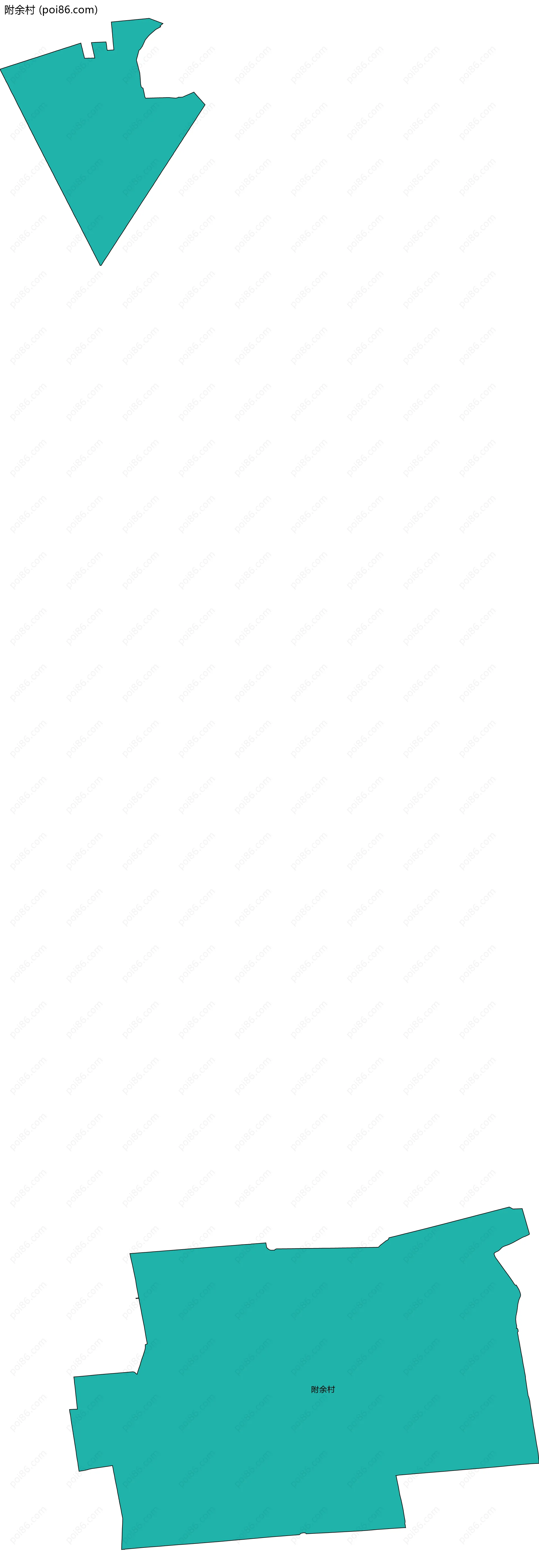 附余村边界地图