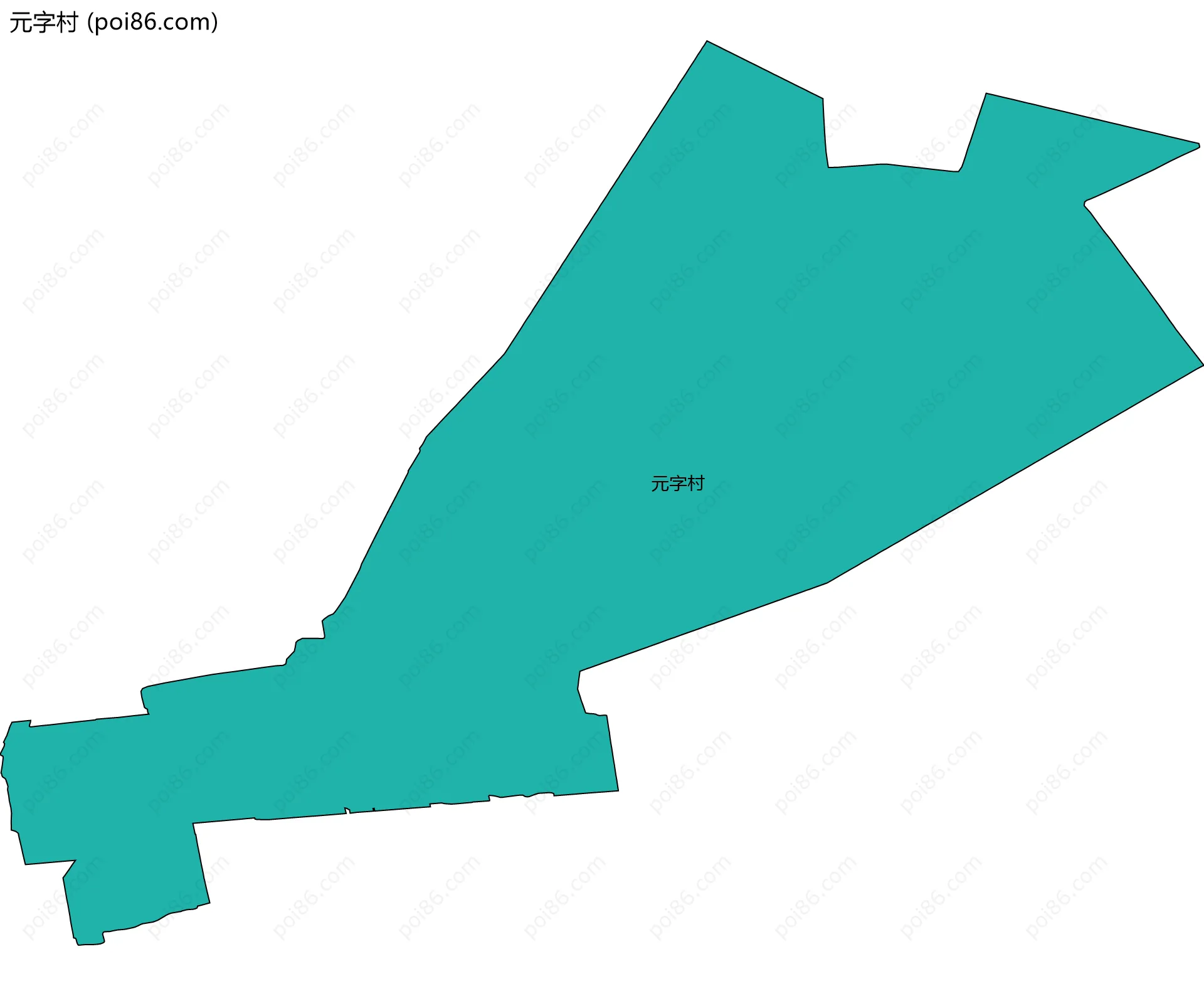 元字村边界地图