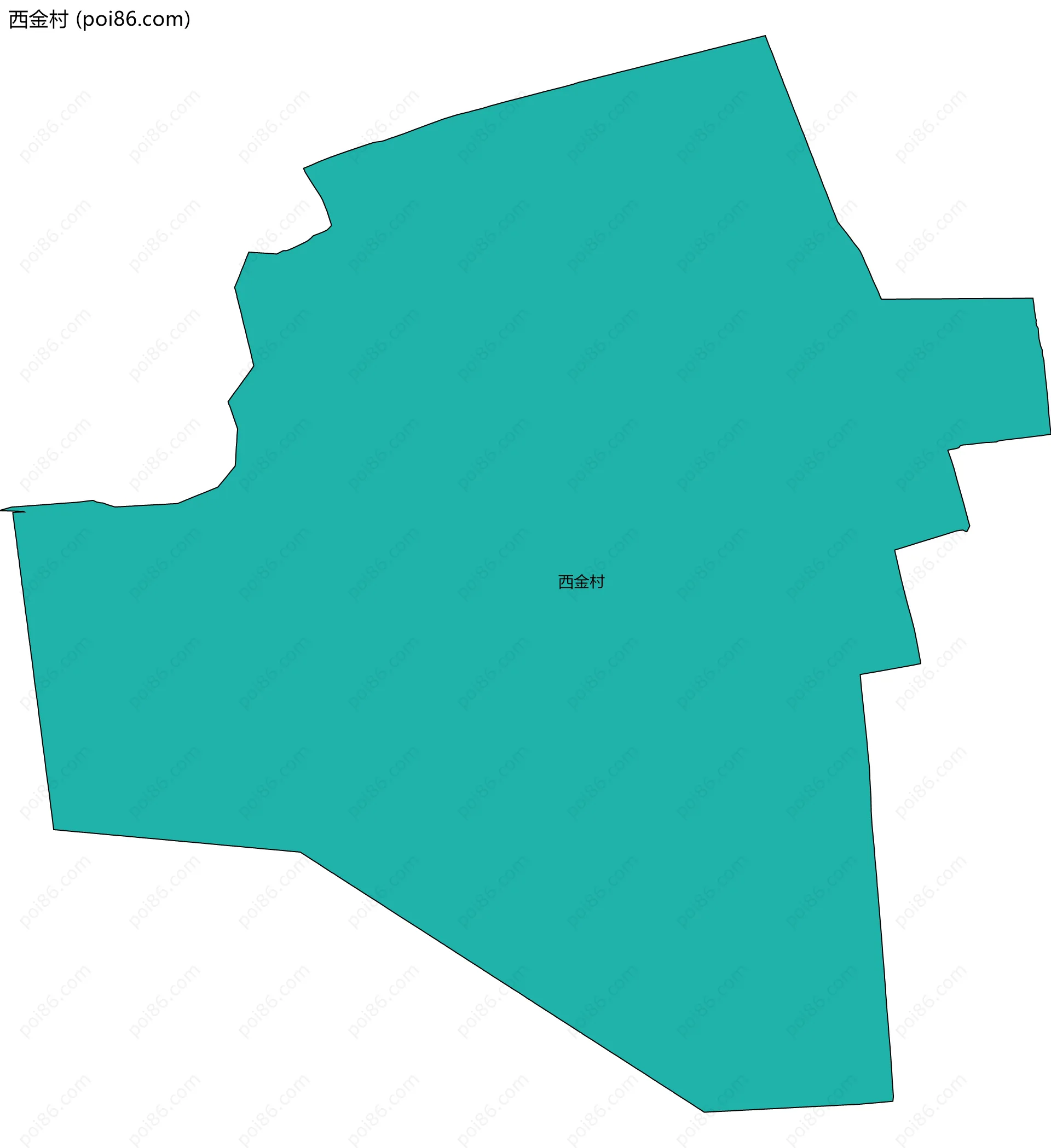 西金村边界地图