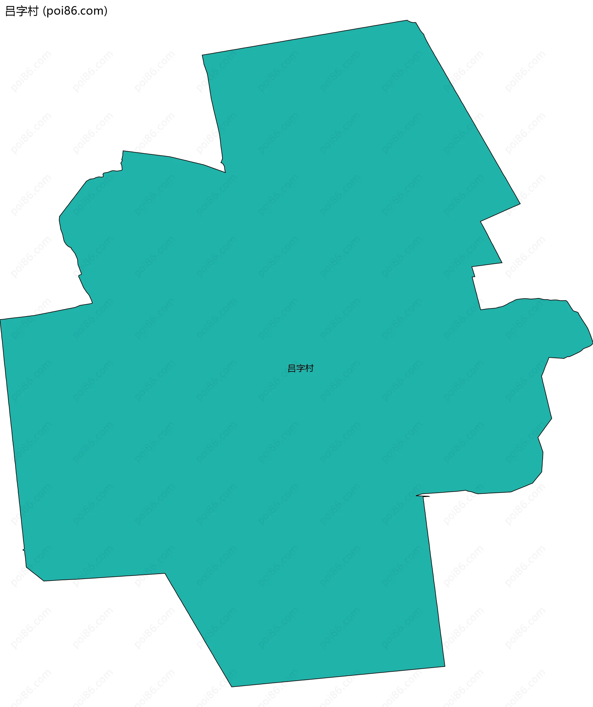 吕字村边界地图