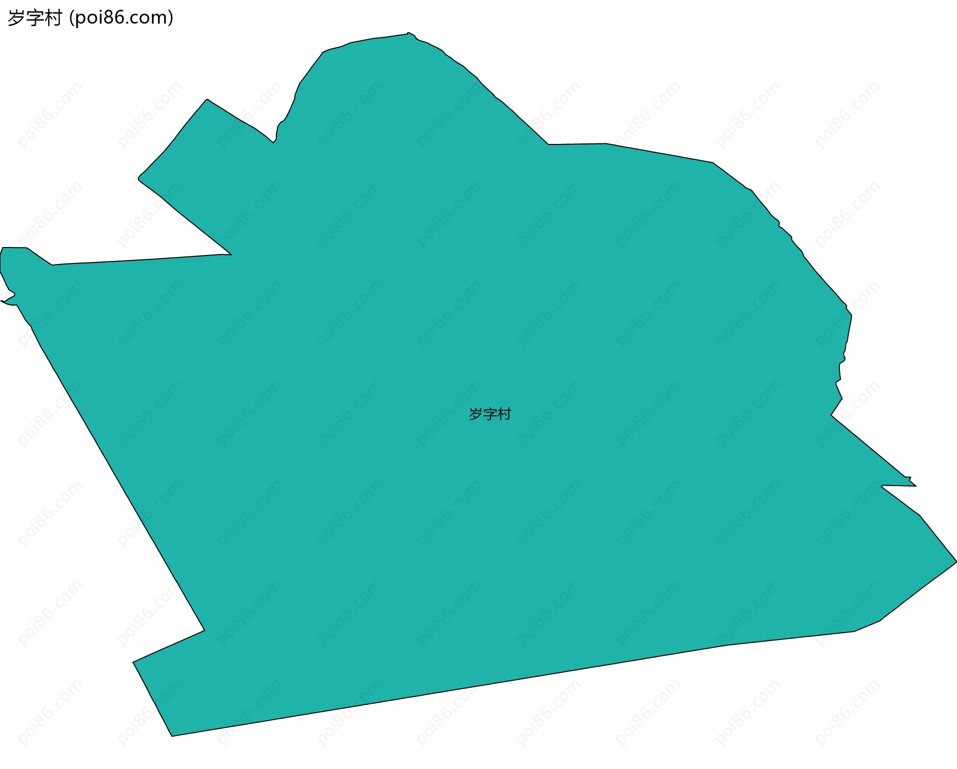 岁字村边界地图