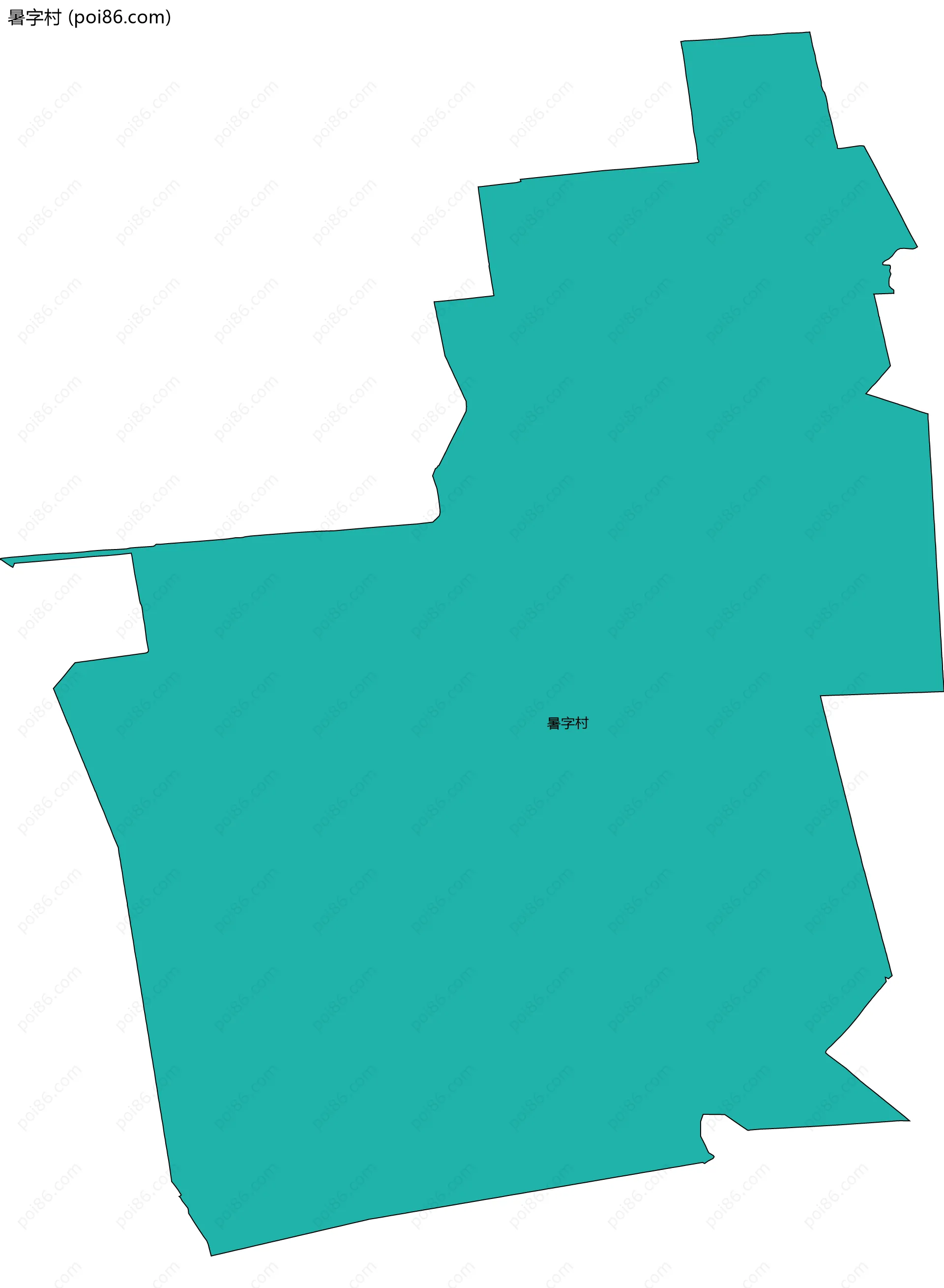 暑字村边界地图