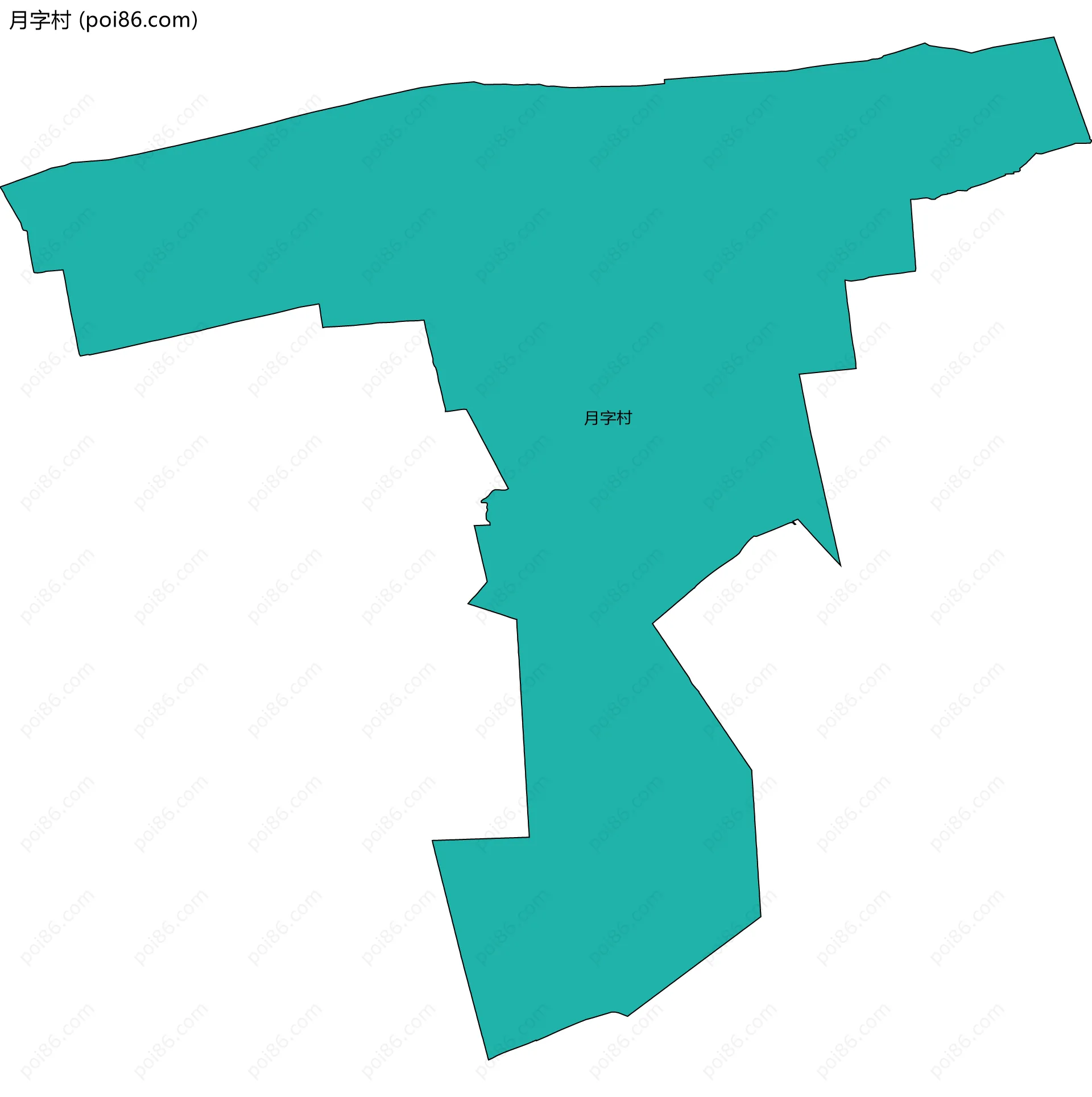月字村边界地图