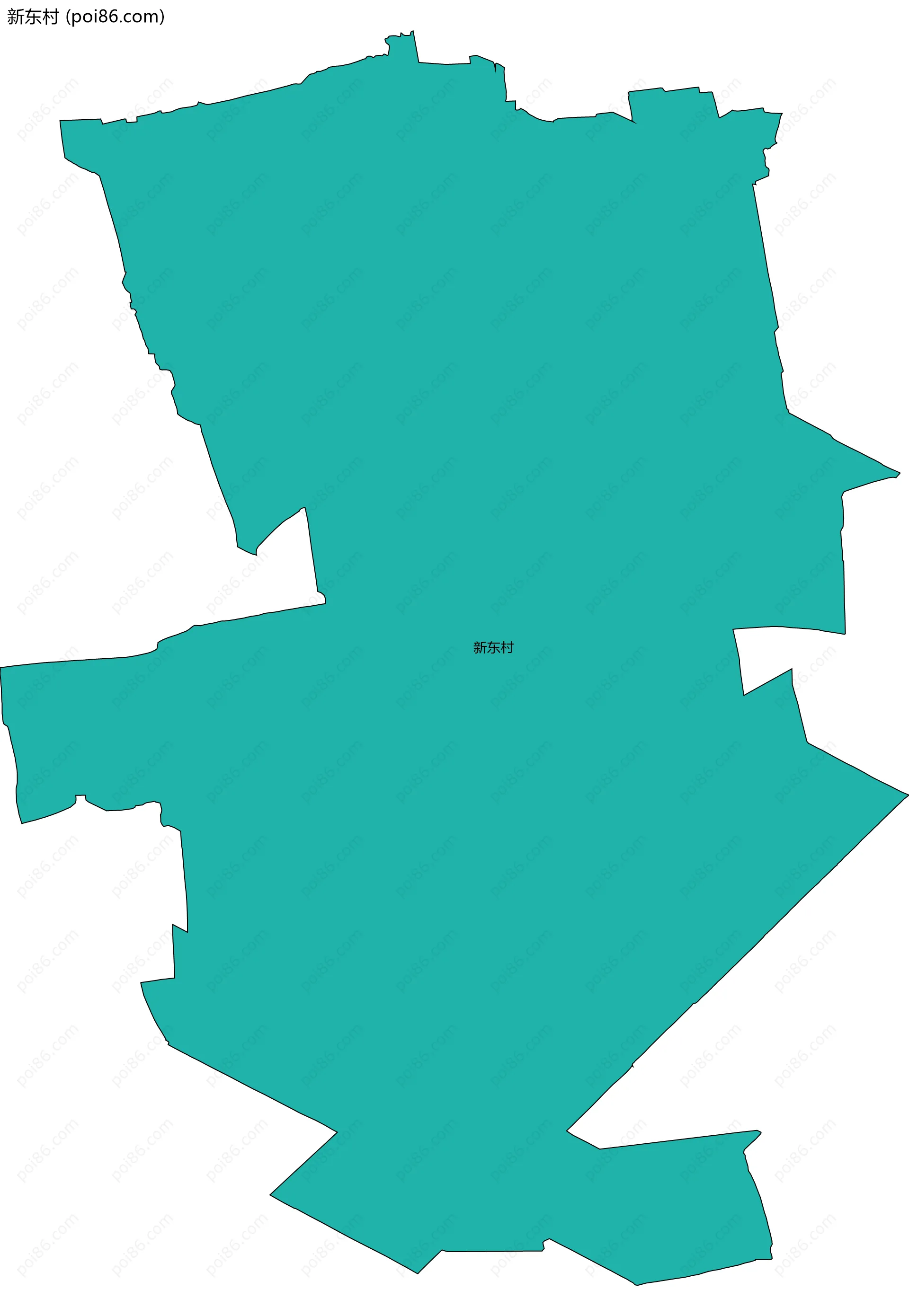 新东村边界地图