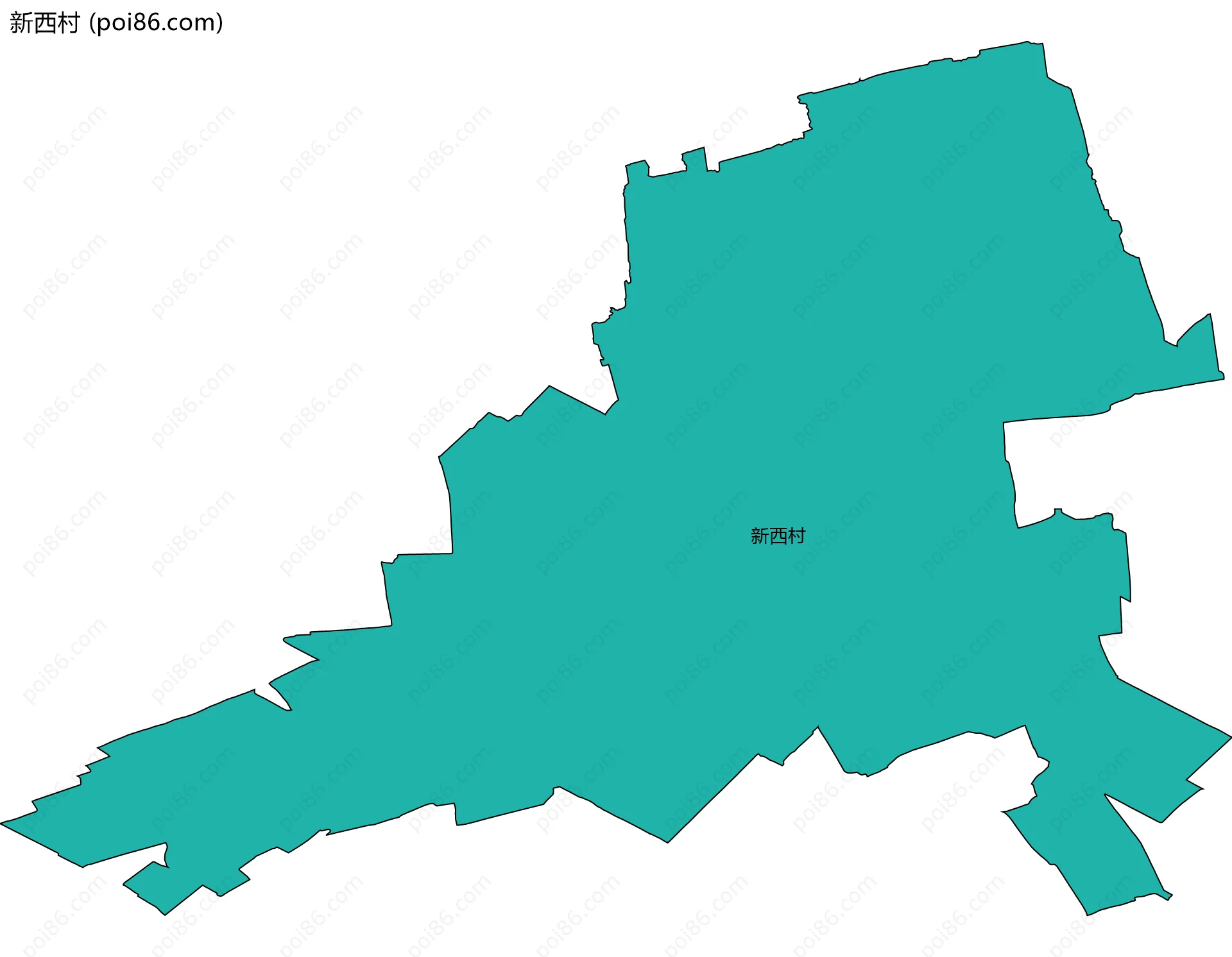 新西村边界地图