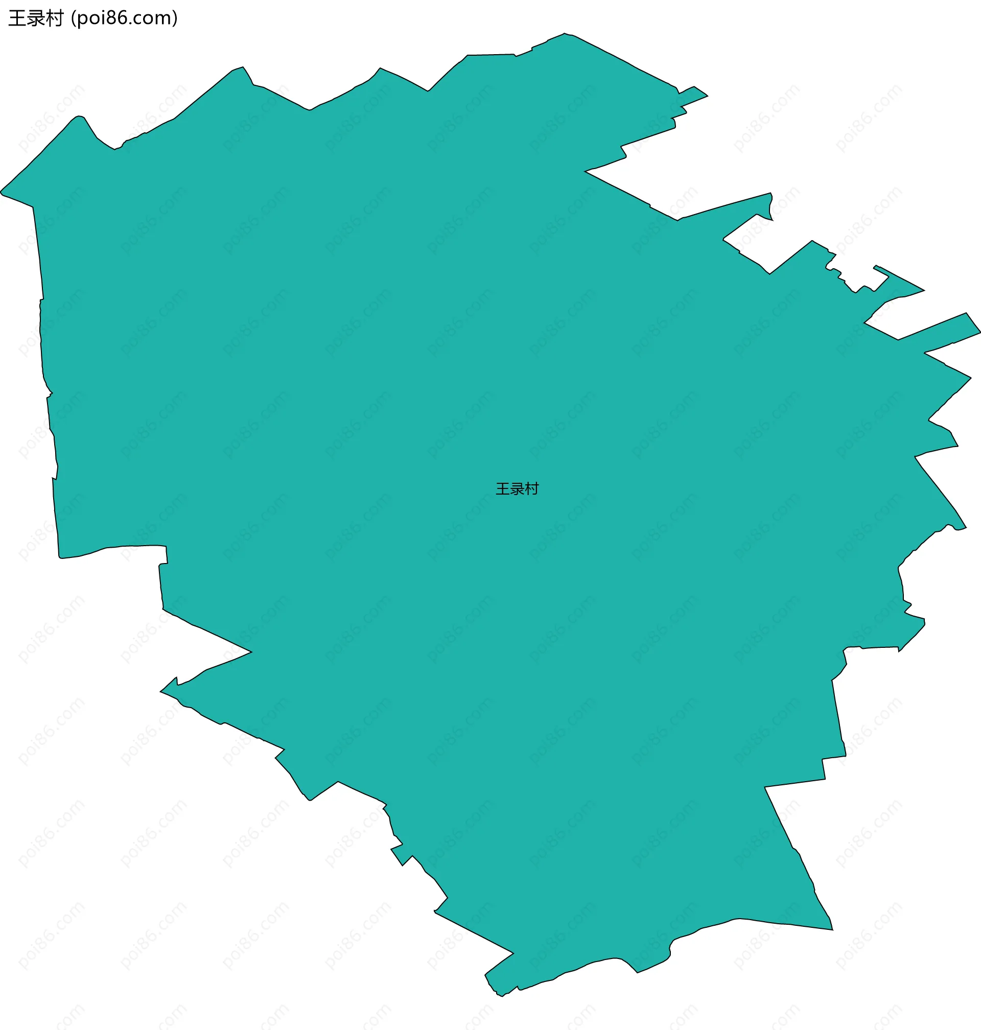 王录村边界地图