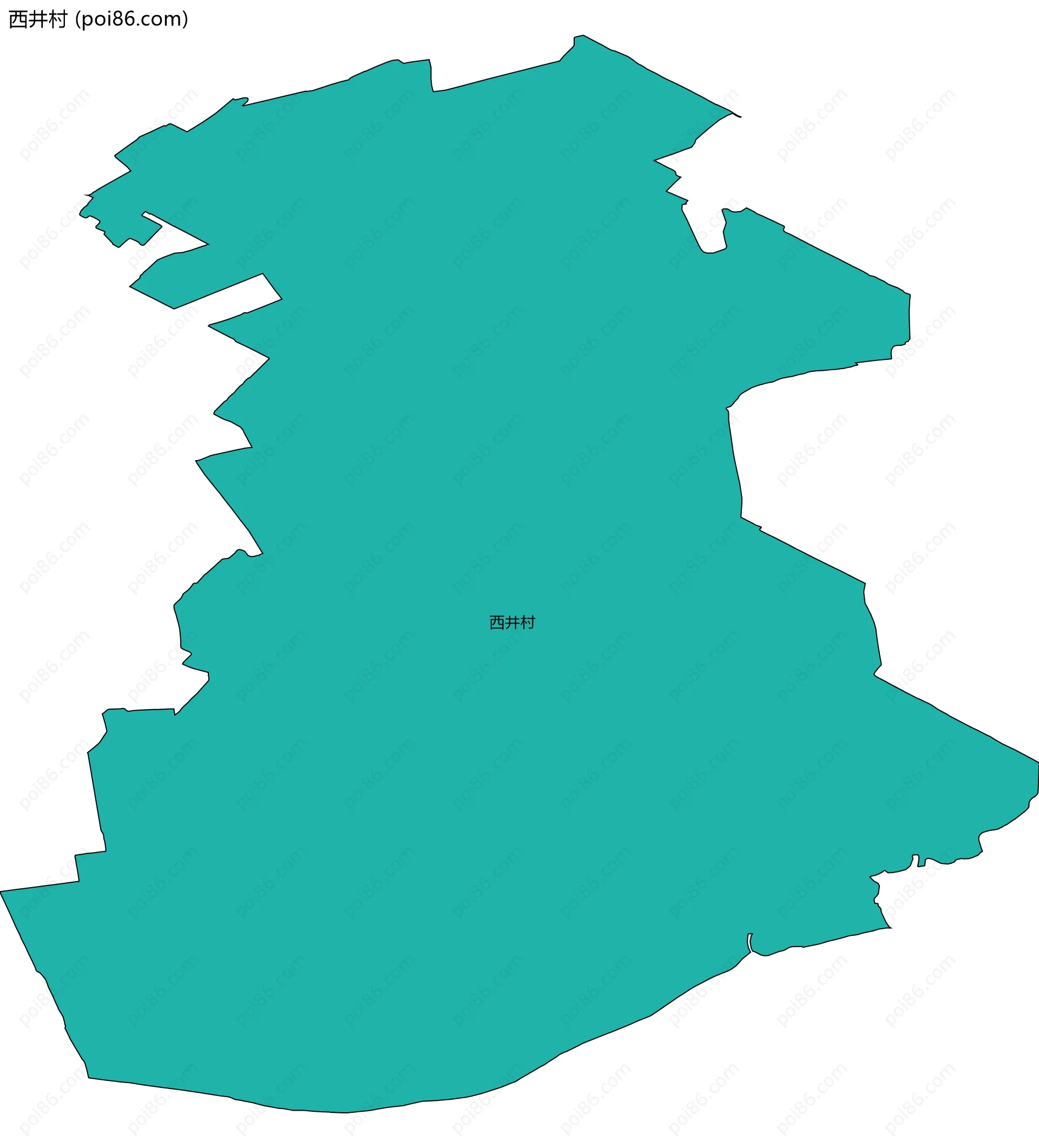 西井村边界地图