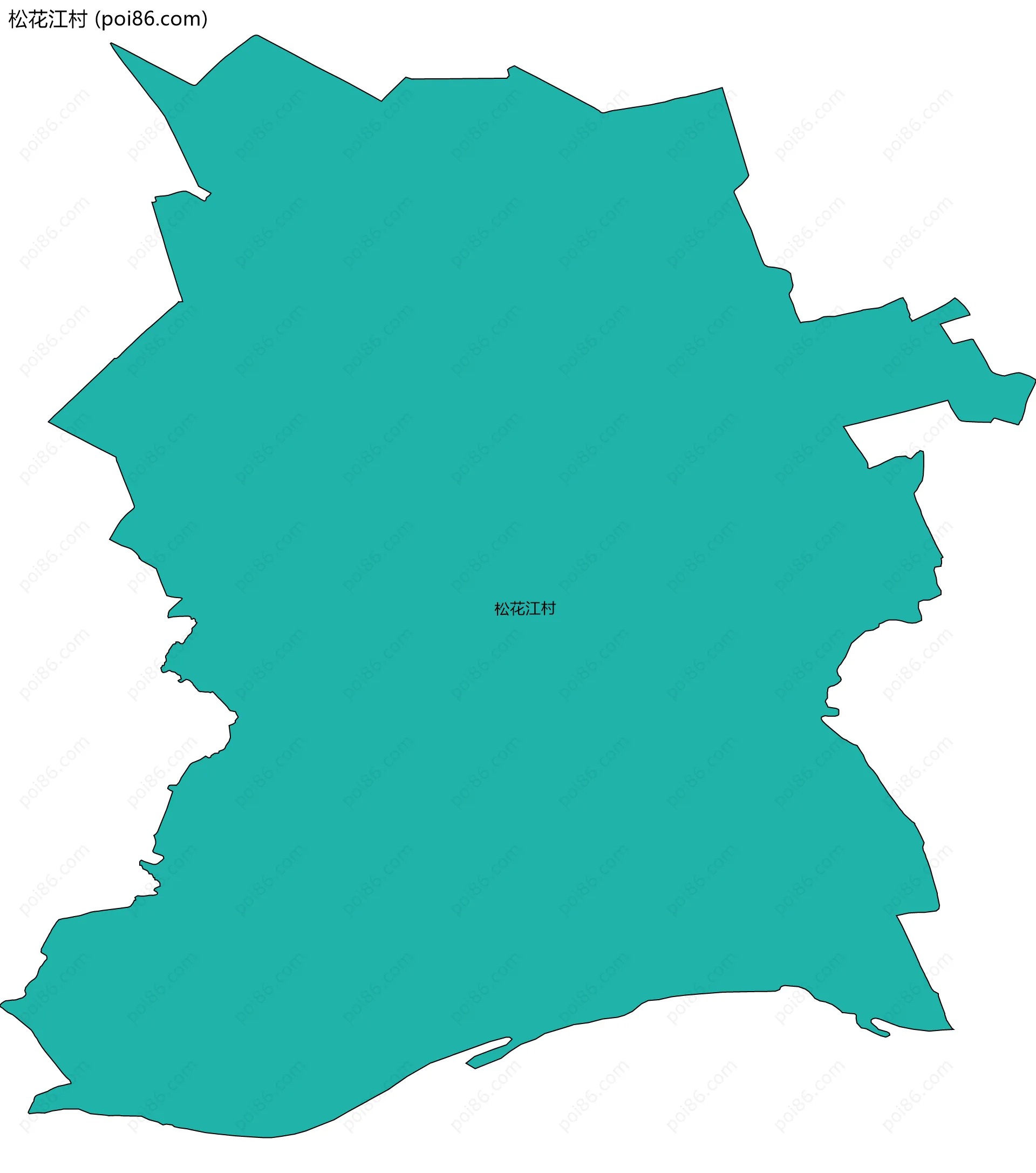 松花江村边界地图