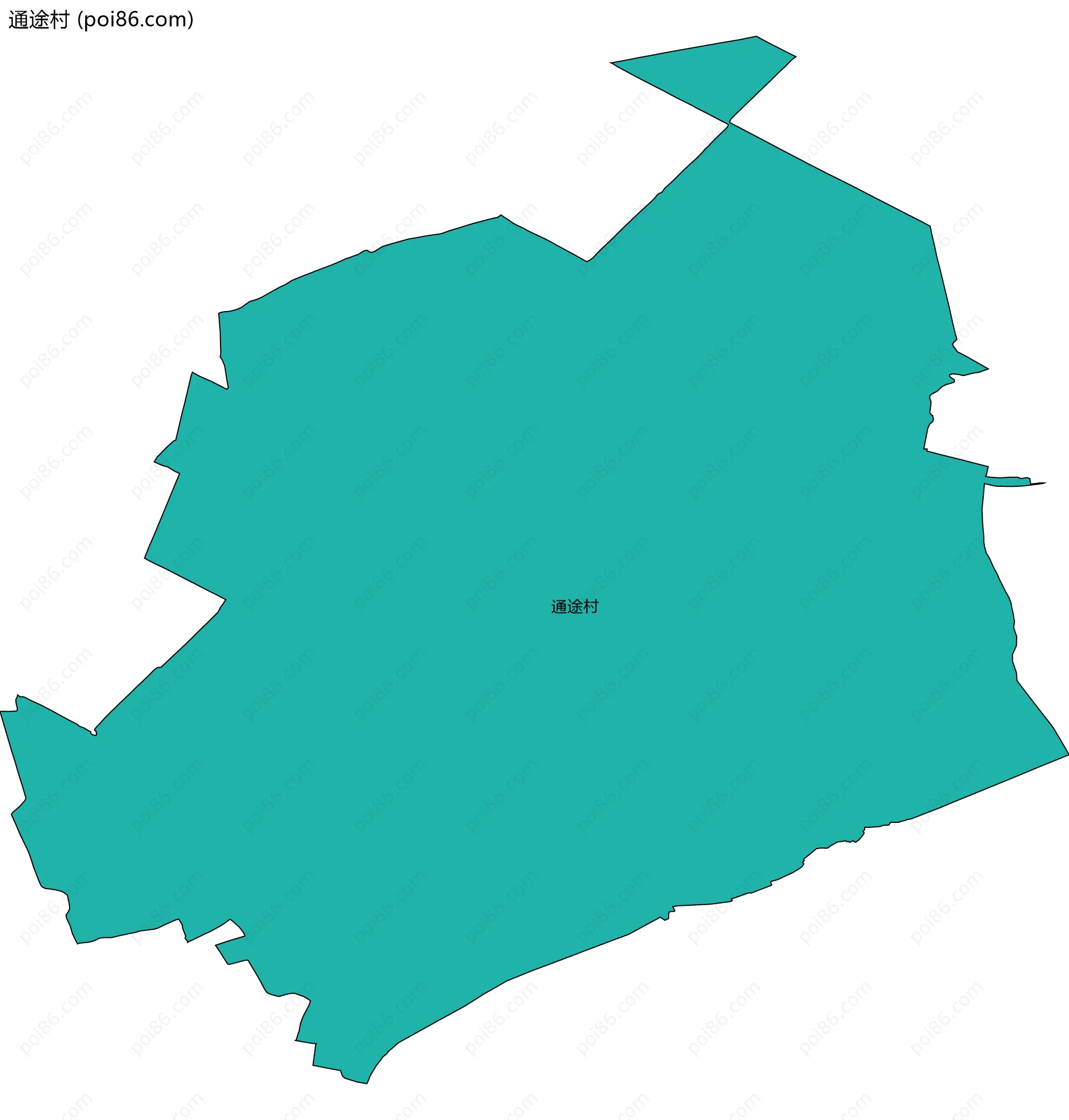 通途村边界地图