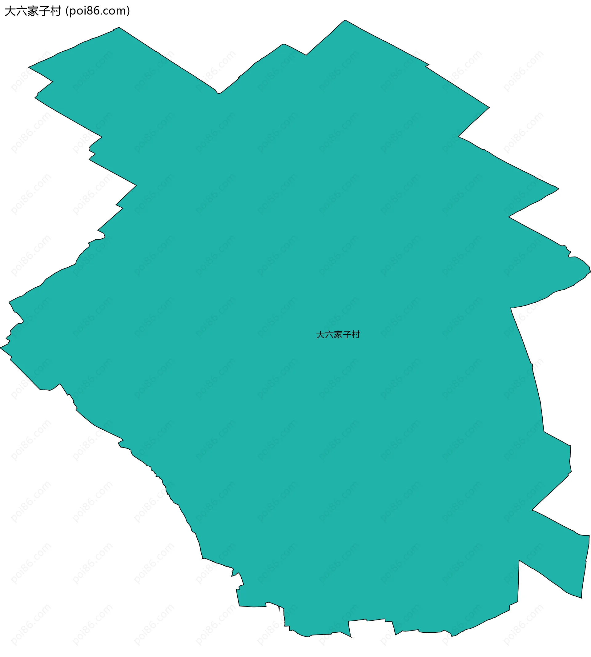 大六家子村边界地图