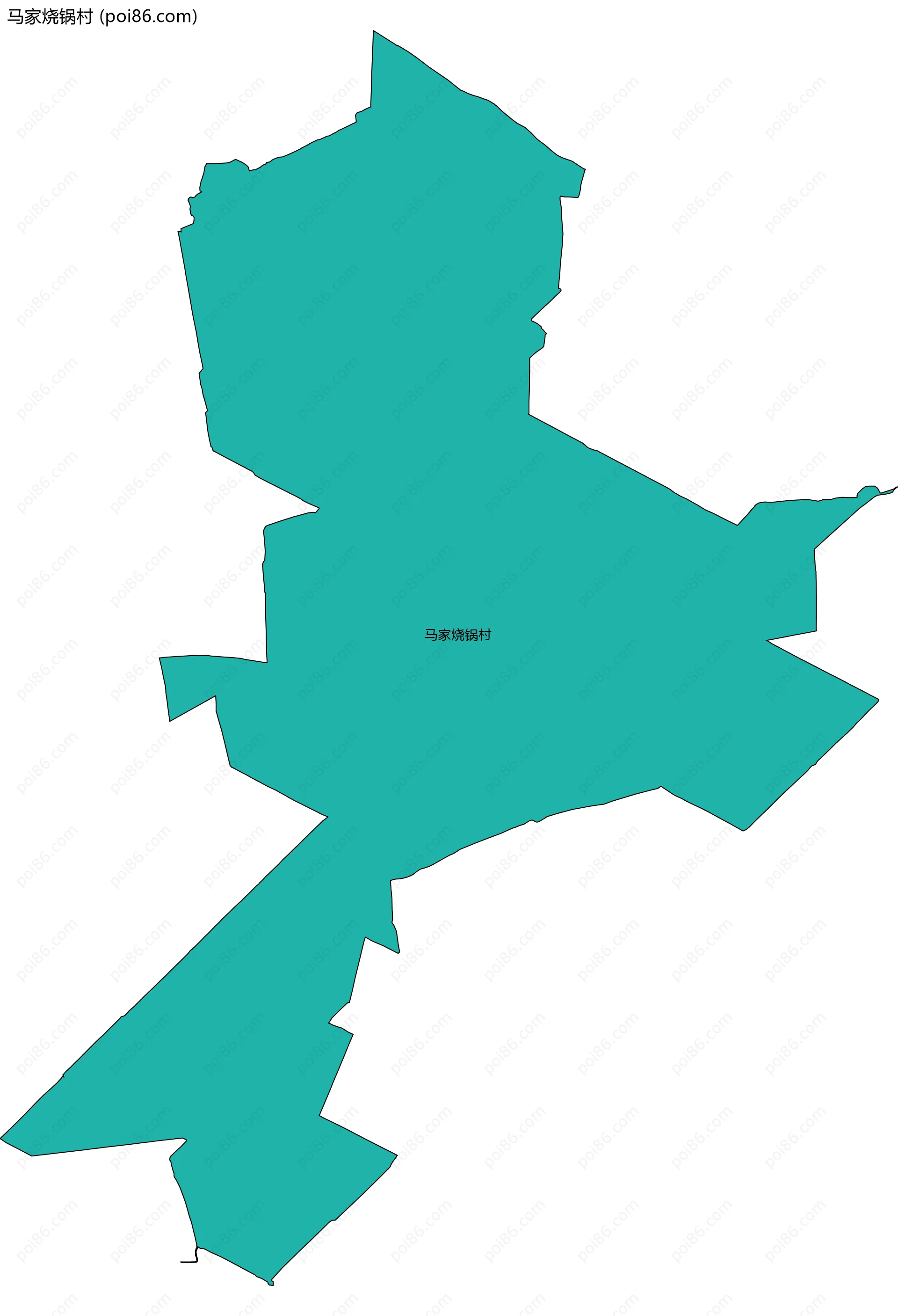 马家烧锅村边界地图