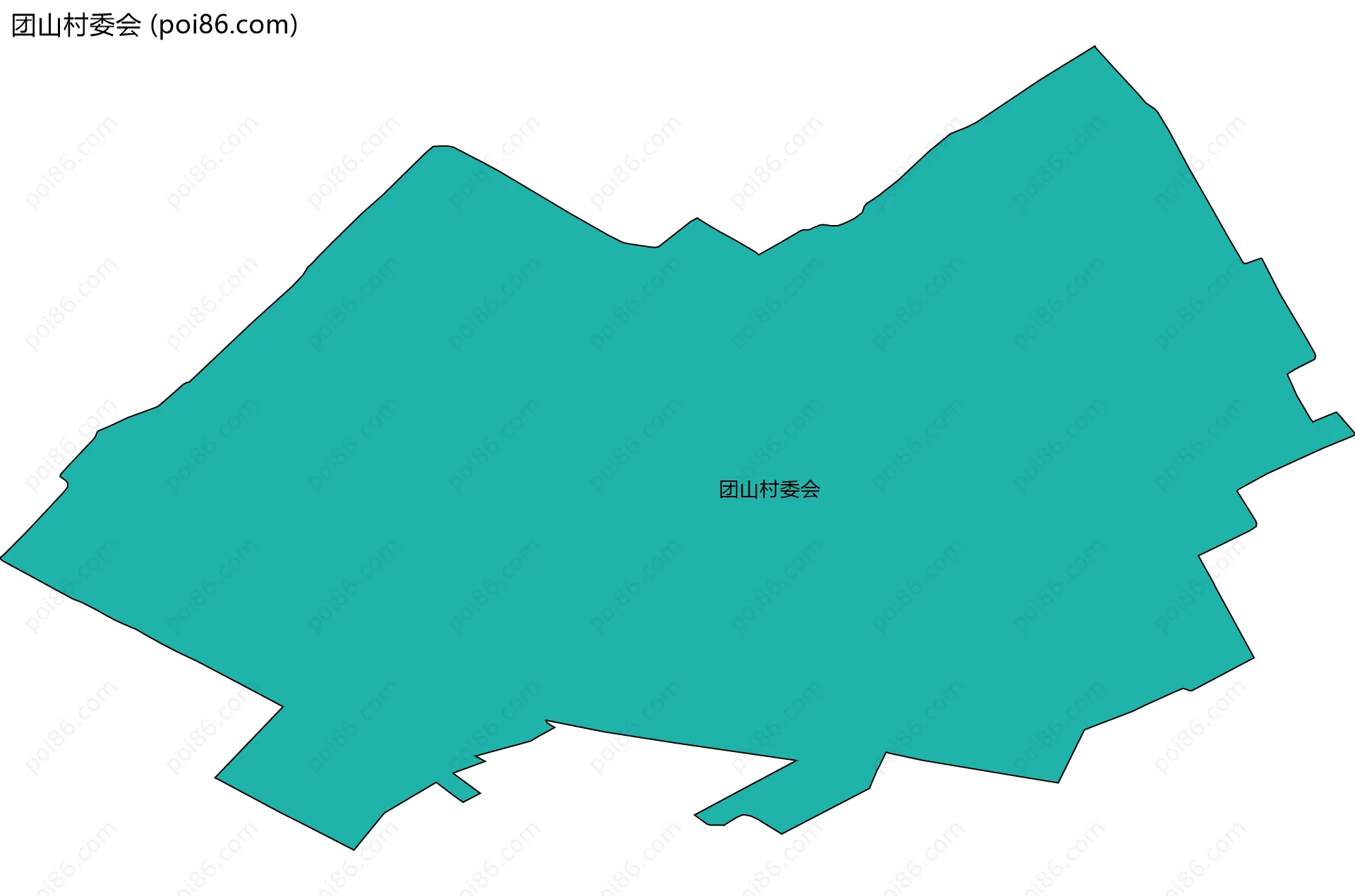 团山村委会边界地图