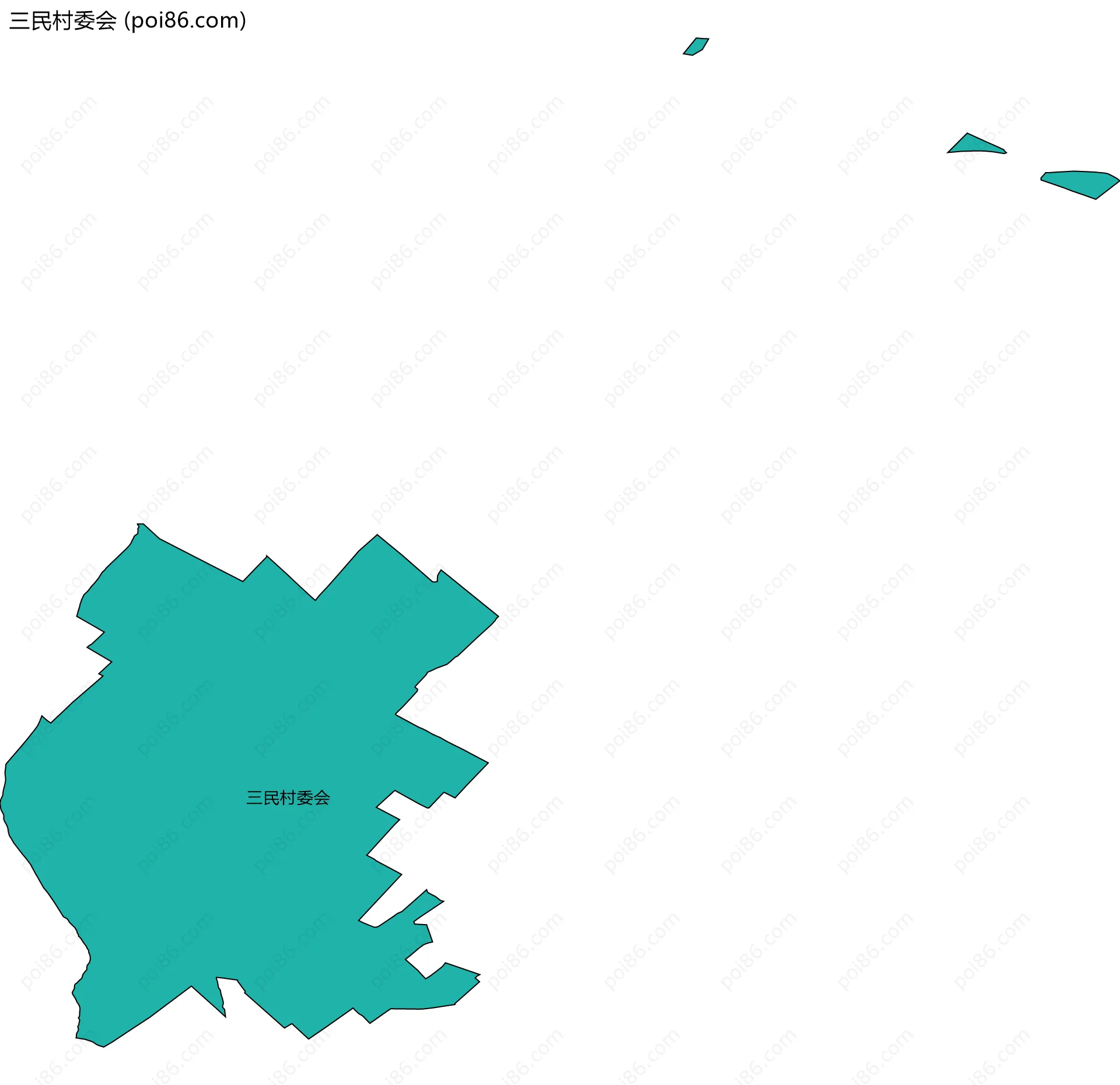 三民村委会边界地图