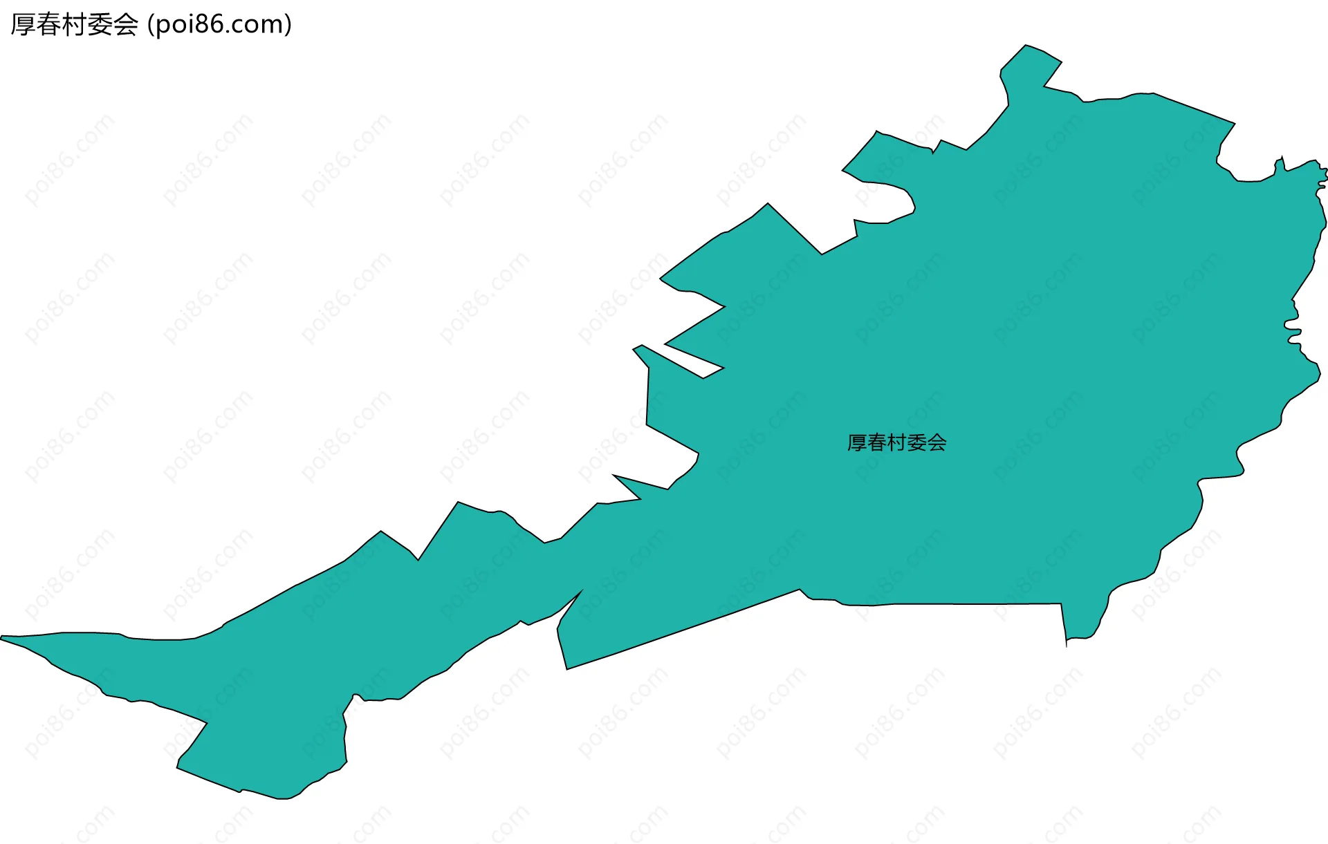 厚春村委会边界地图