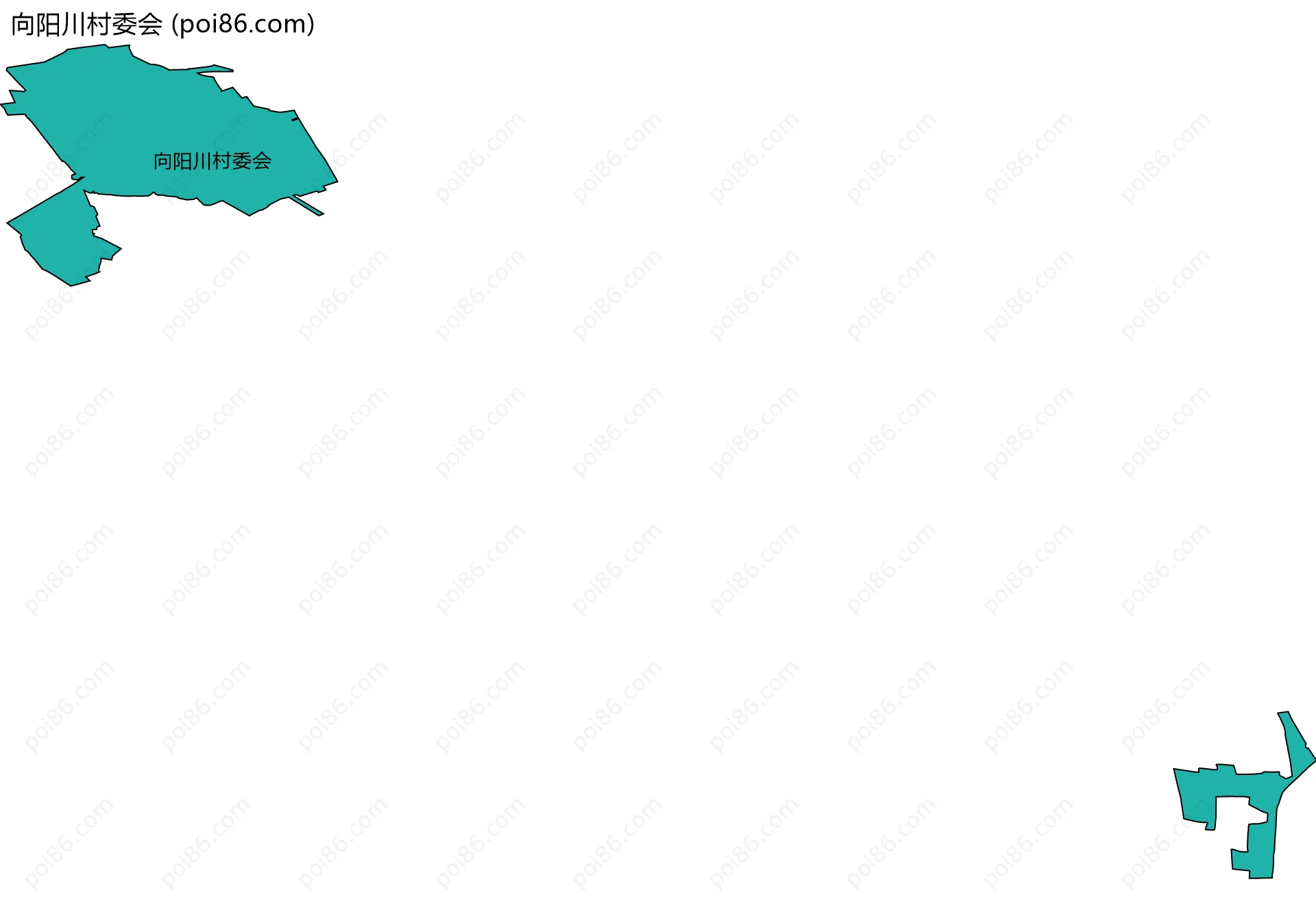 向阳川村委会边界地图