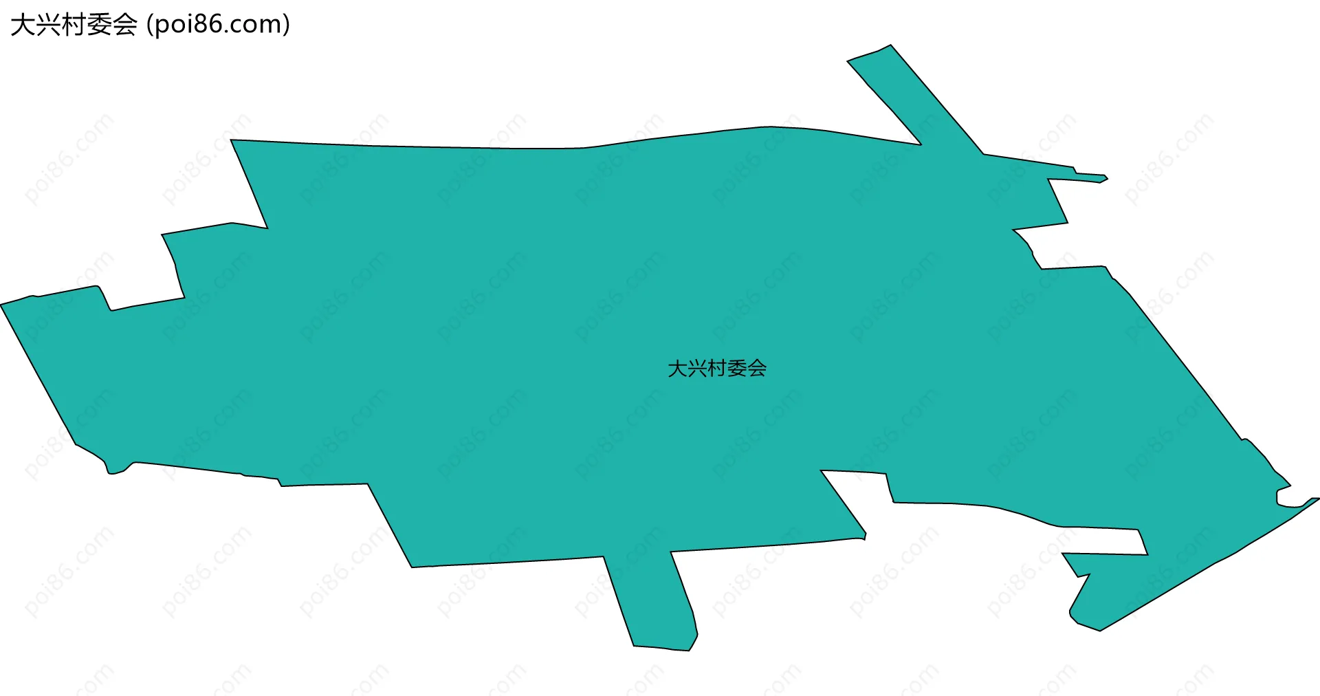 大兴村委会边界地图