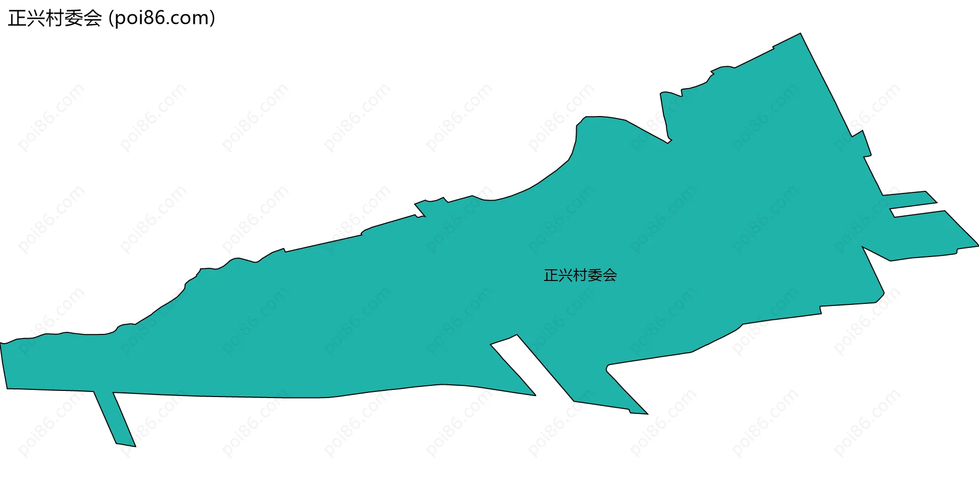 正兴村委会边界地图