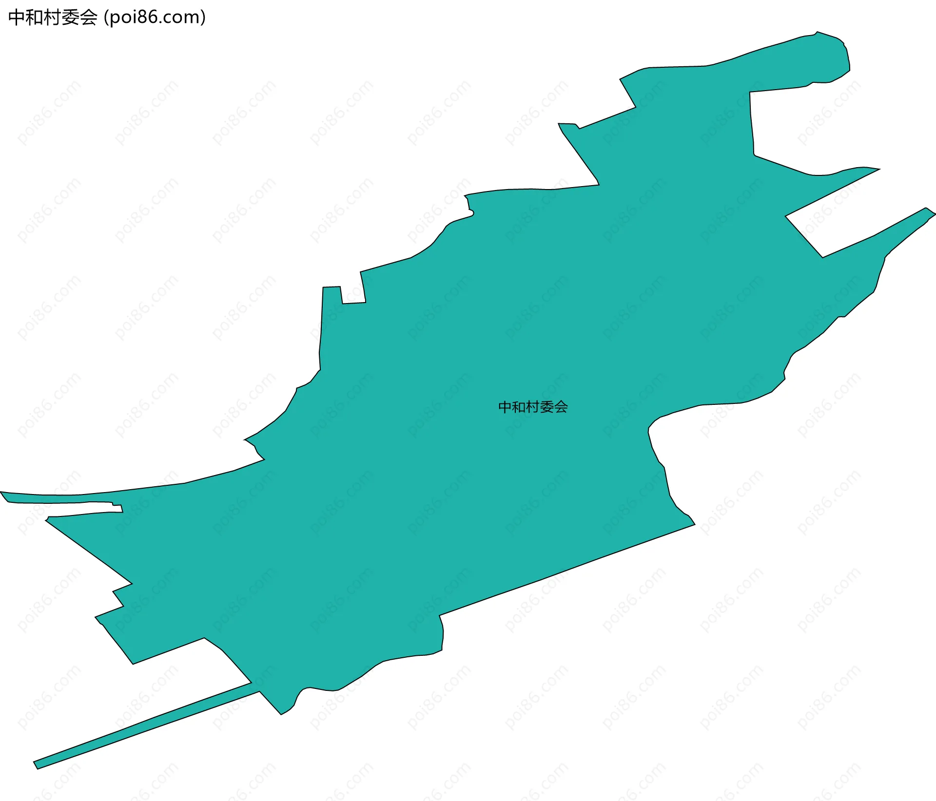 中和村委会边界地图