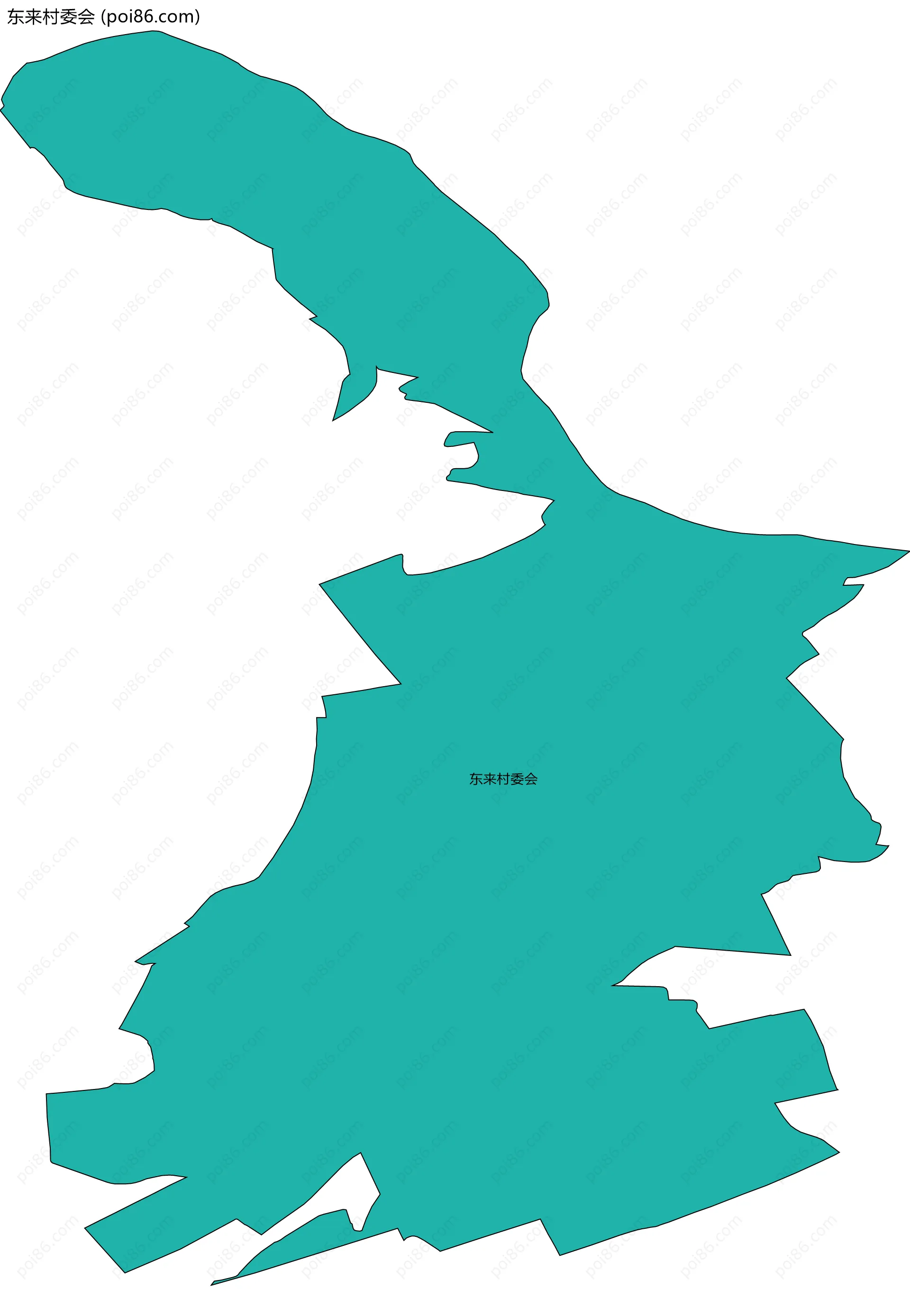 东来村委会边界地图