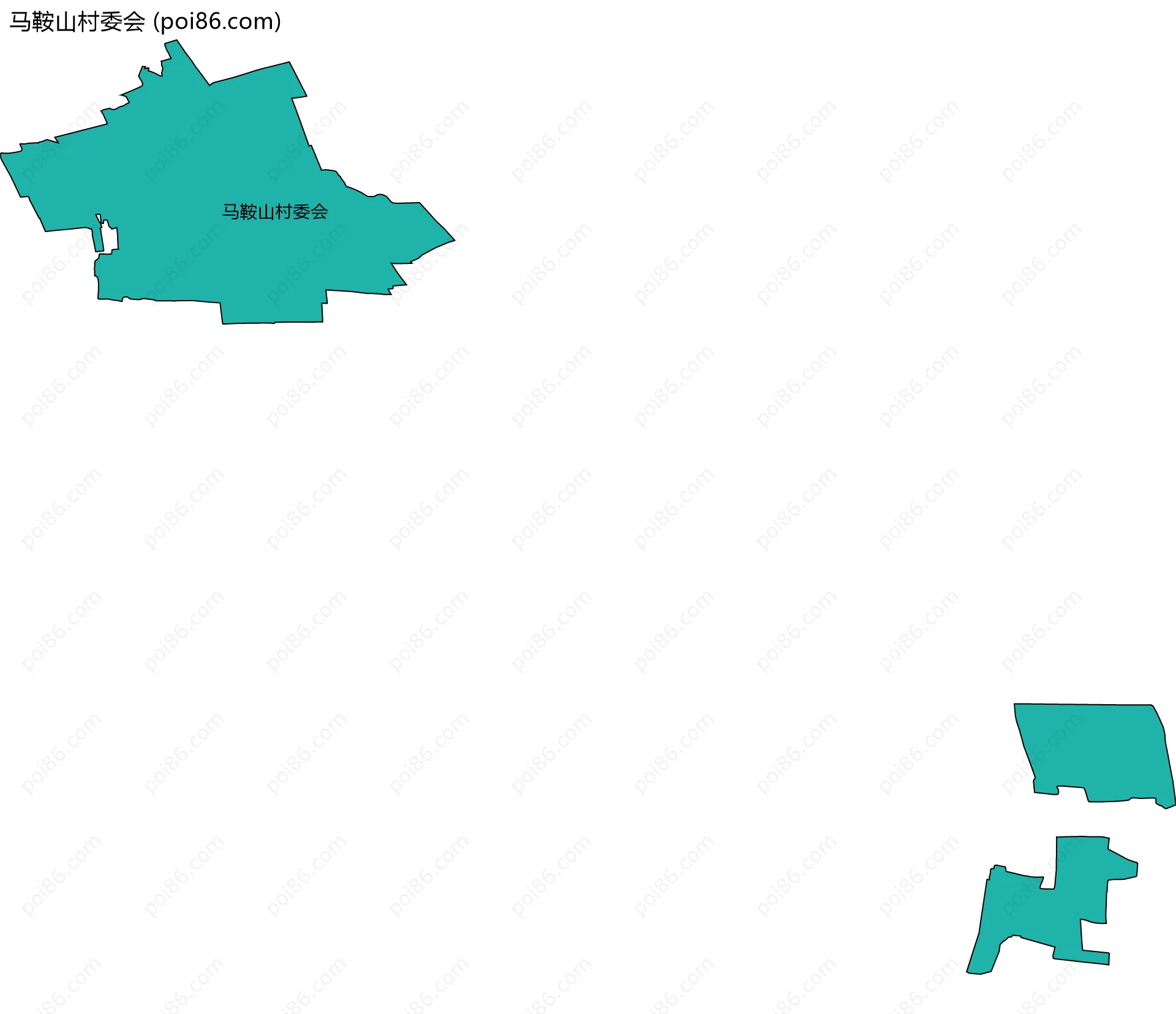 马鞍山村委会边界地图