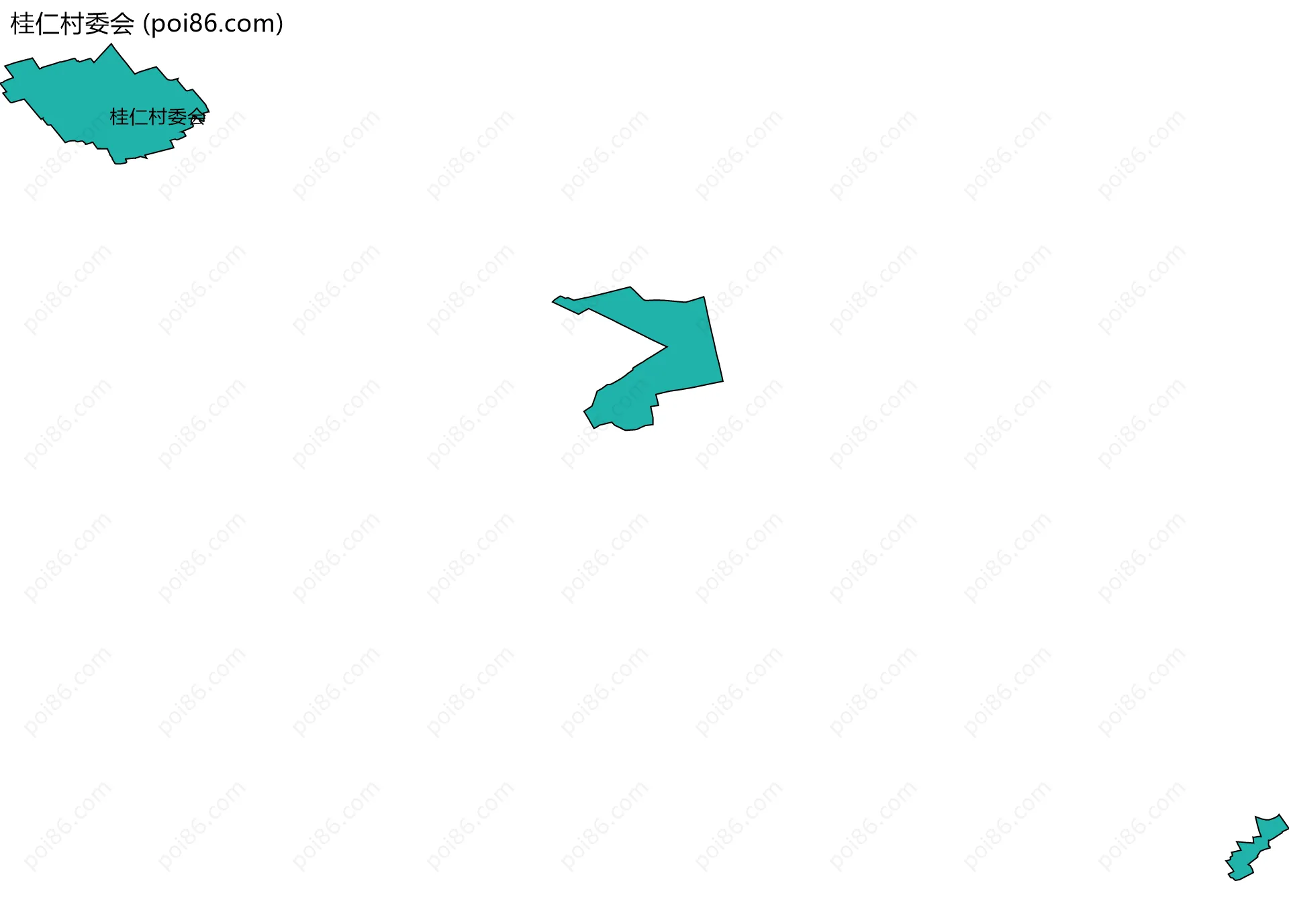 桂仁村委会边界地图