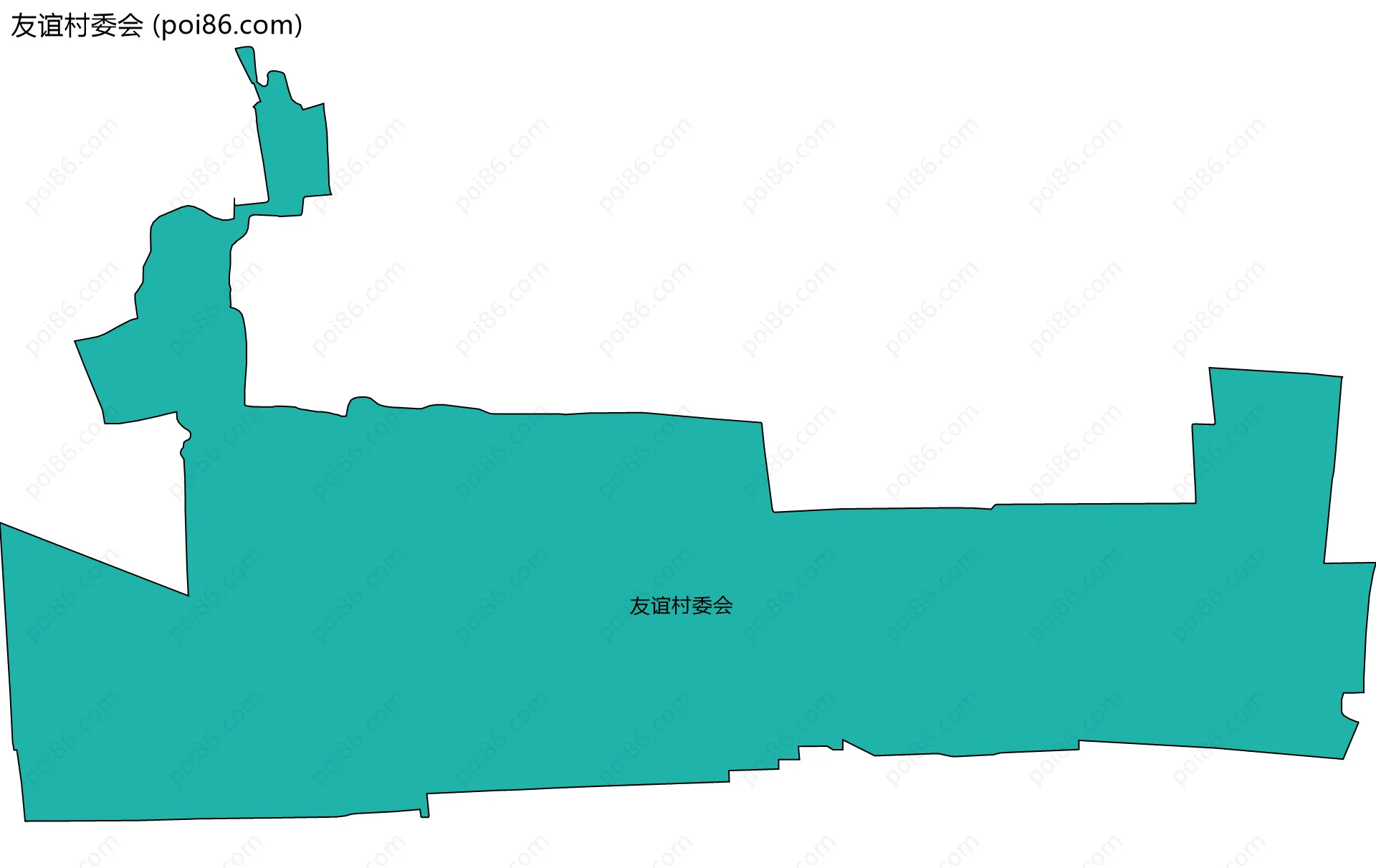 友谊村委会边界地图