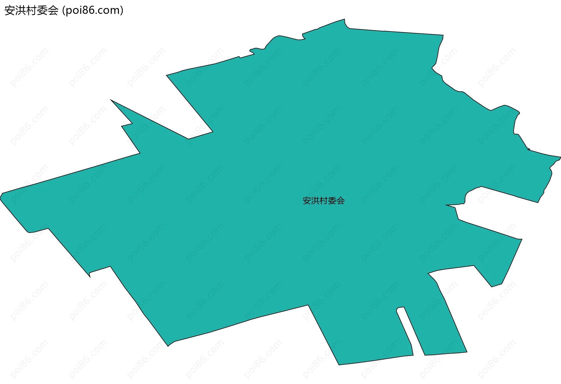 安洪村委会边界地图