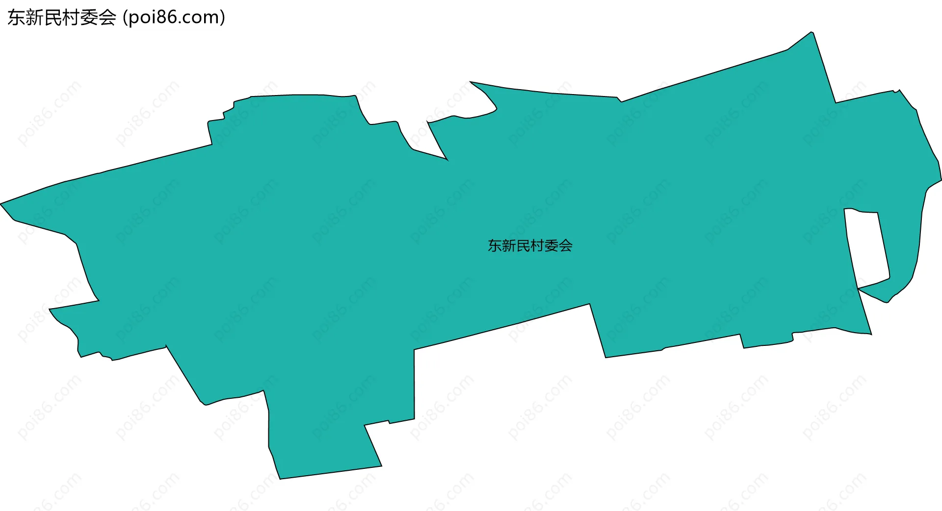 东新民村委会边界地图