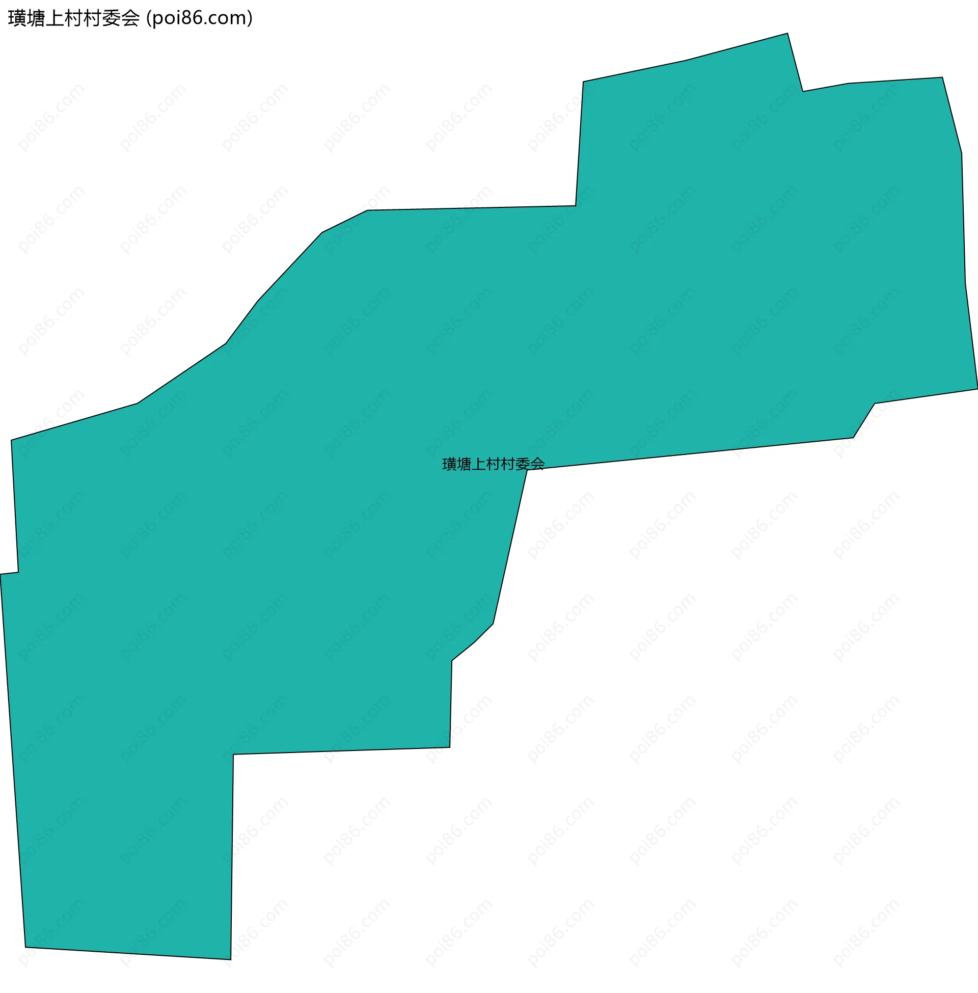璜塘上村村委会边界地图