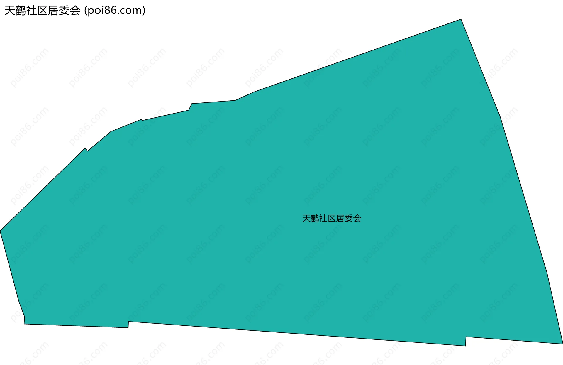 天鹤社区居委会边界地图