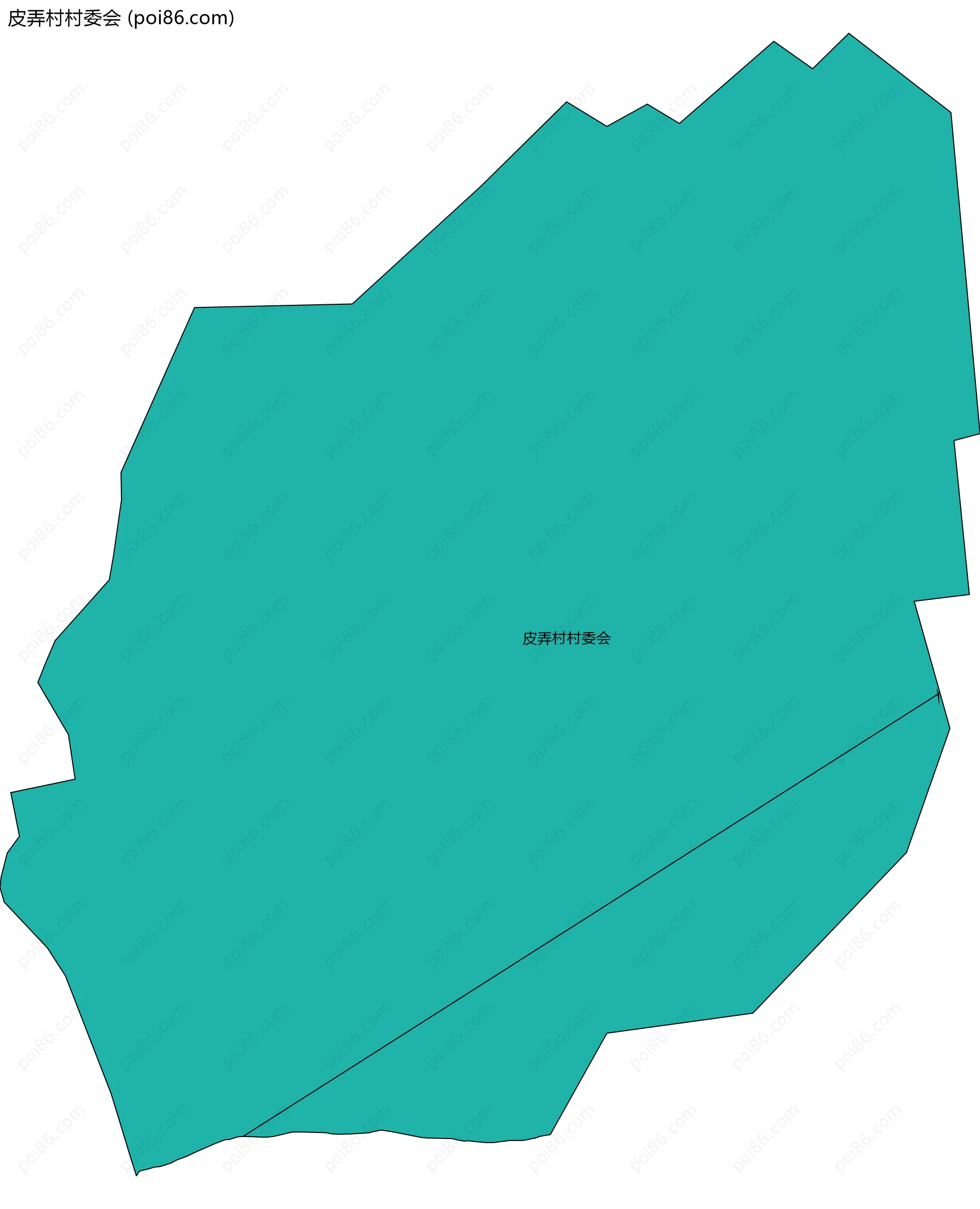 皮弄村村委会边界地图