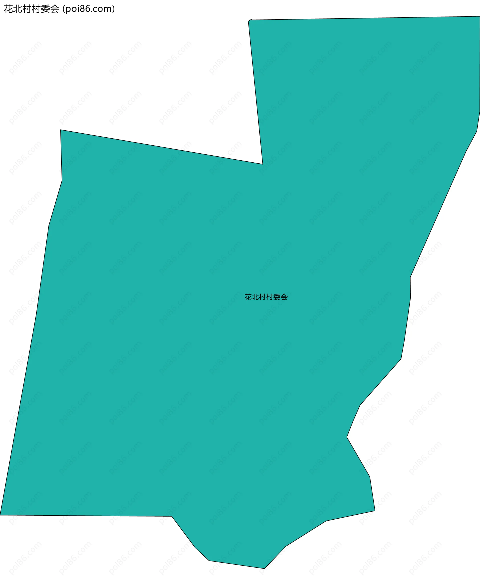 花北村村委会边界地图