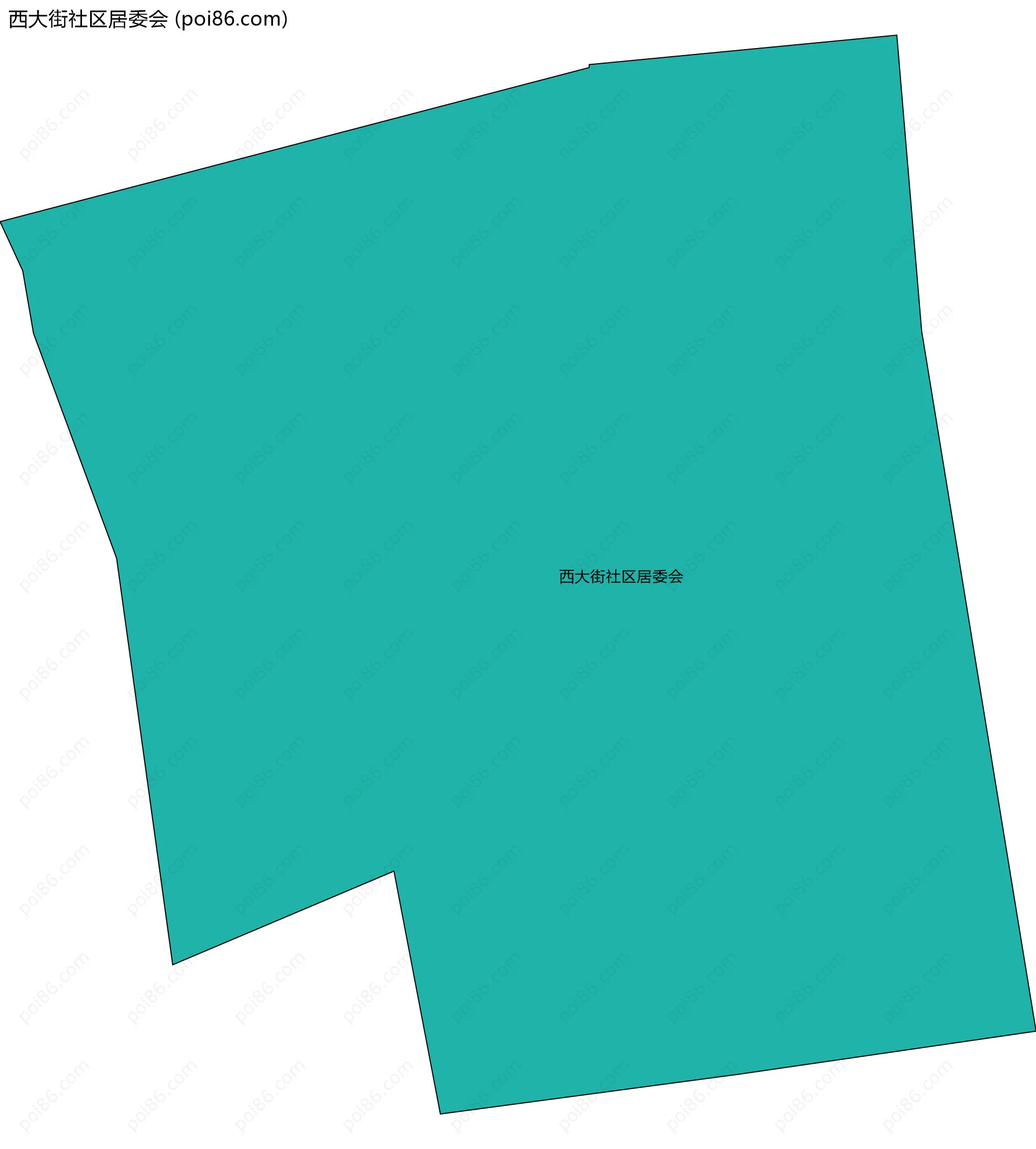 西大街社区居委会边界地图