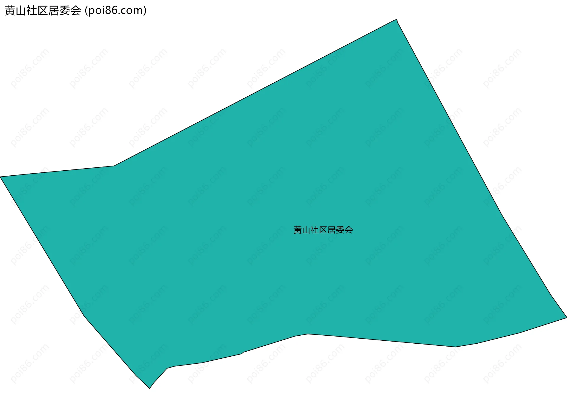 黄山社区居委会边界地图