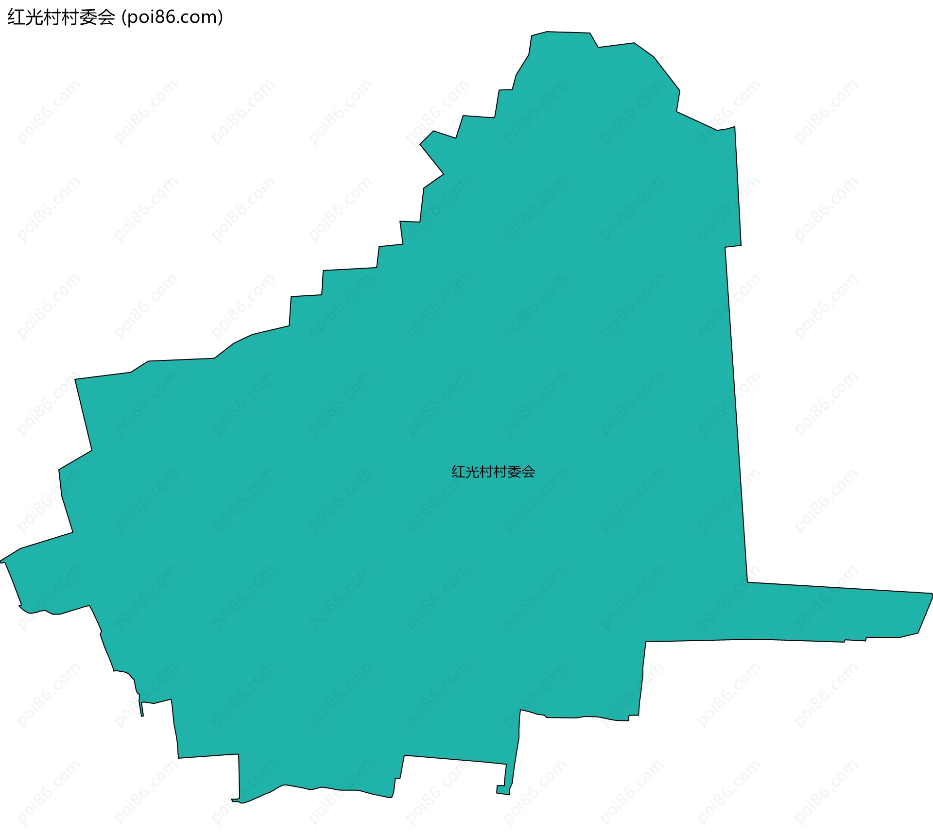 红光村村委会边界地图