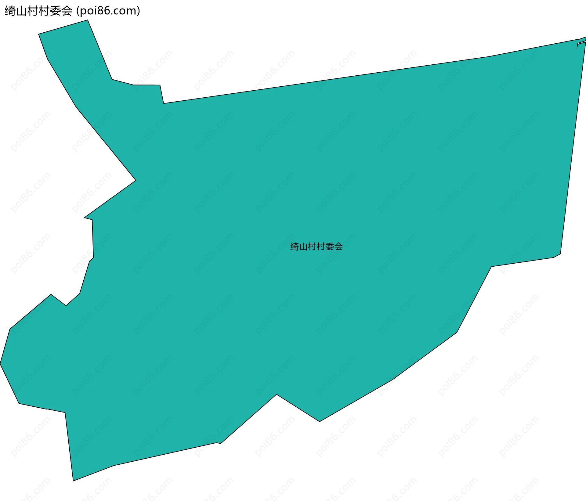 绮山村村委会边界地图