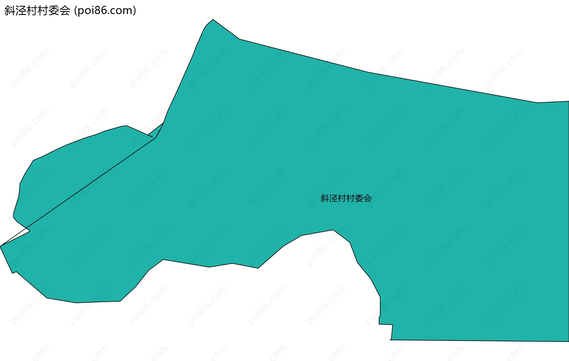 斜泾村村委会边界地图