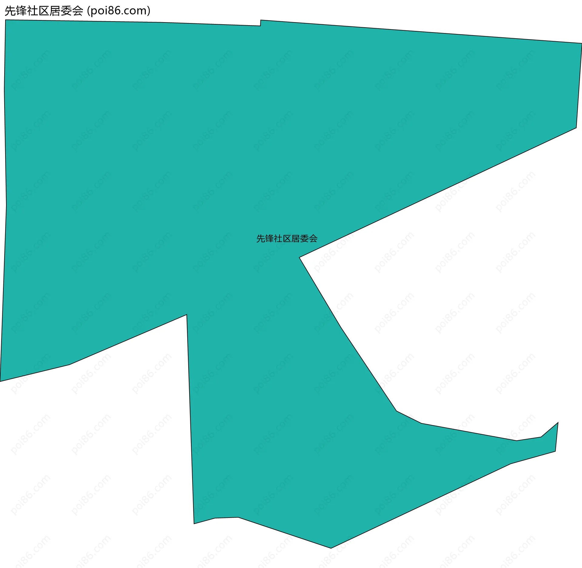 先锋社区居委会边界地图