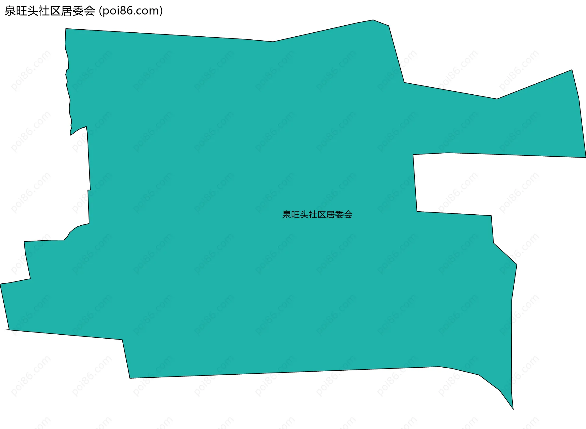 泉旺头社区居委会边界地图