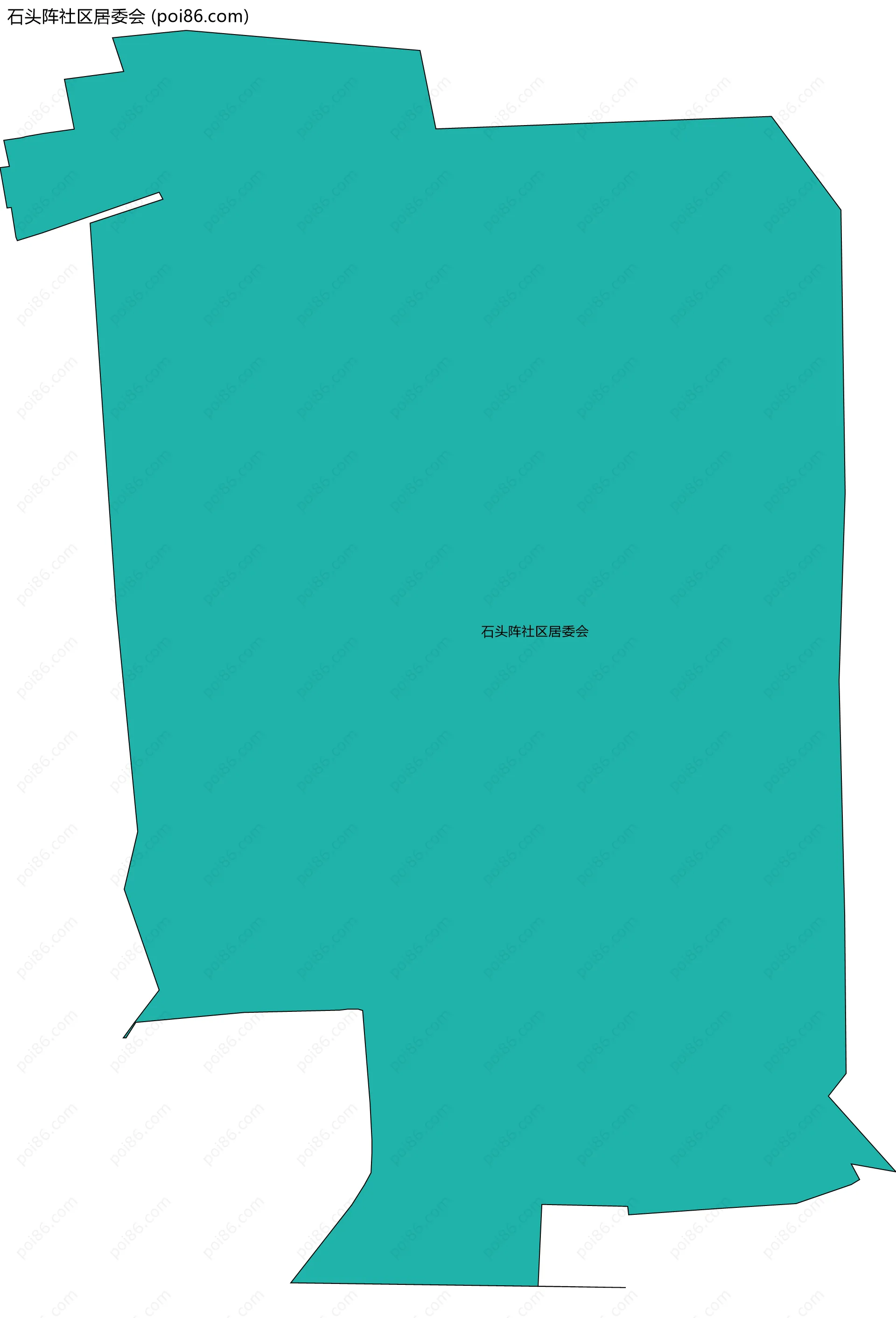石头阵社区居委会边界地图