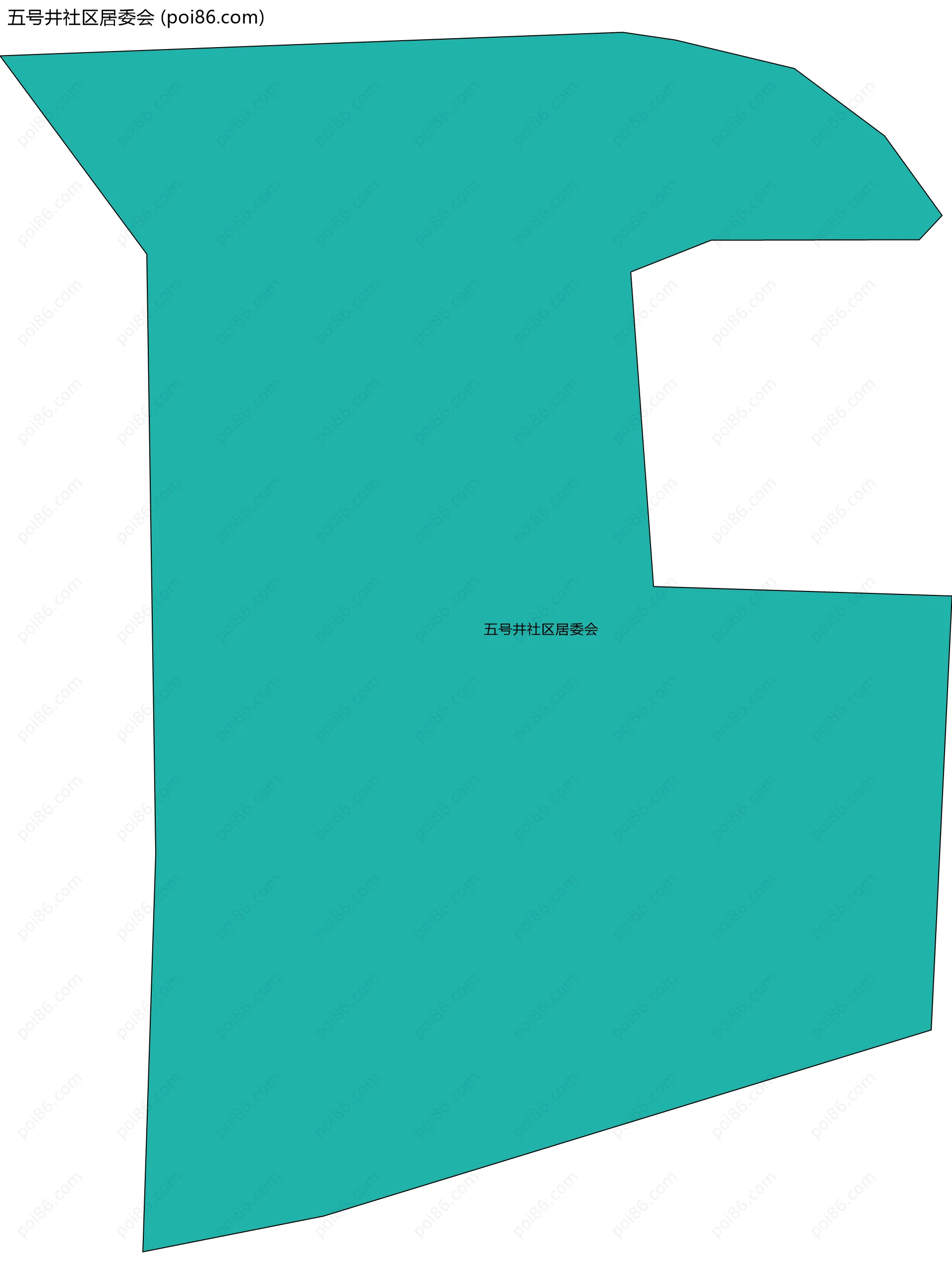 五号井社区居委会边界地图