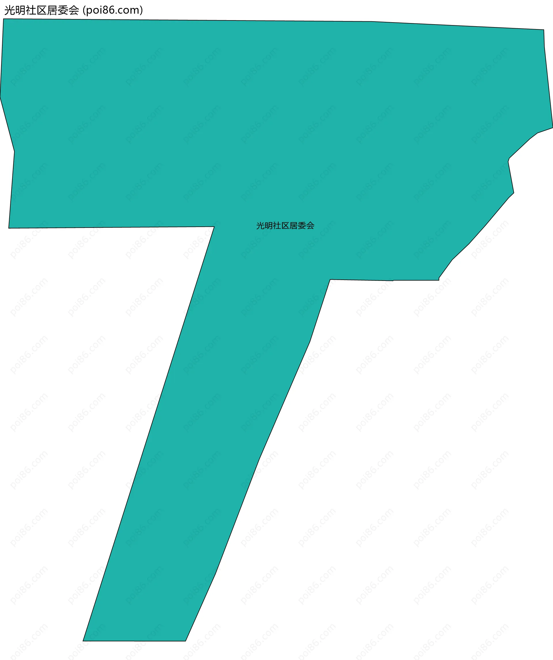 光明社区居委会边界地图