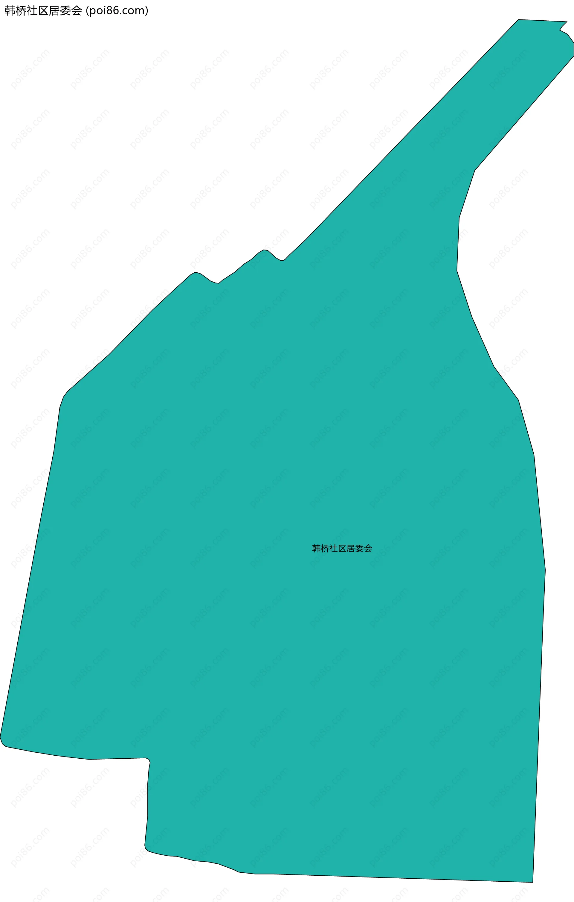 韩桥社区居委会边界地图