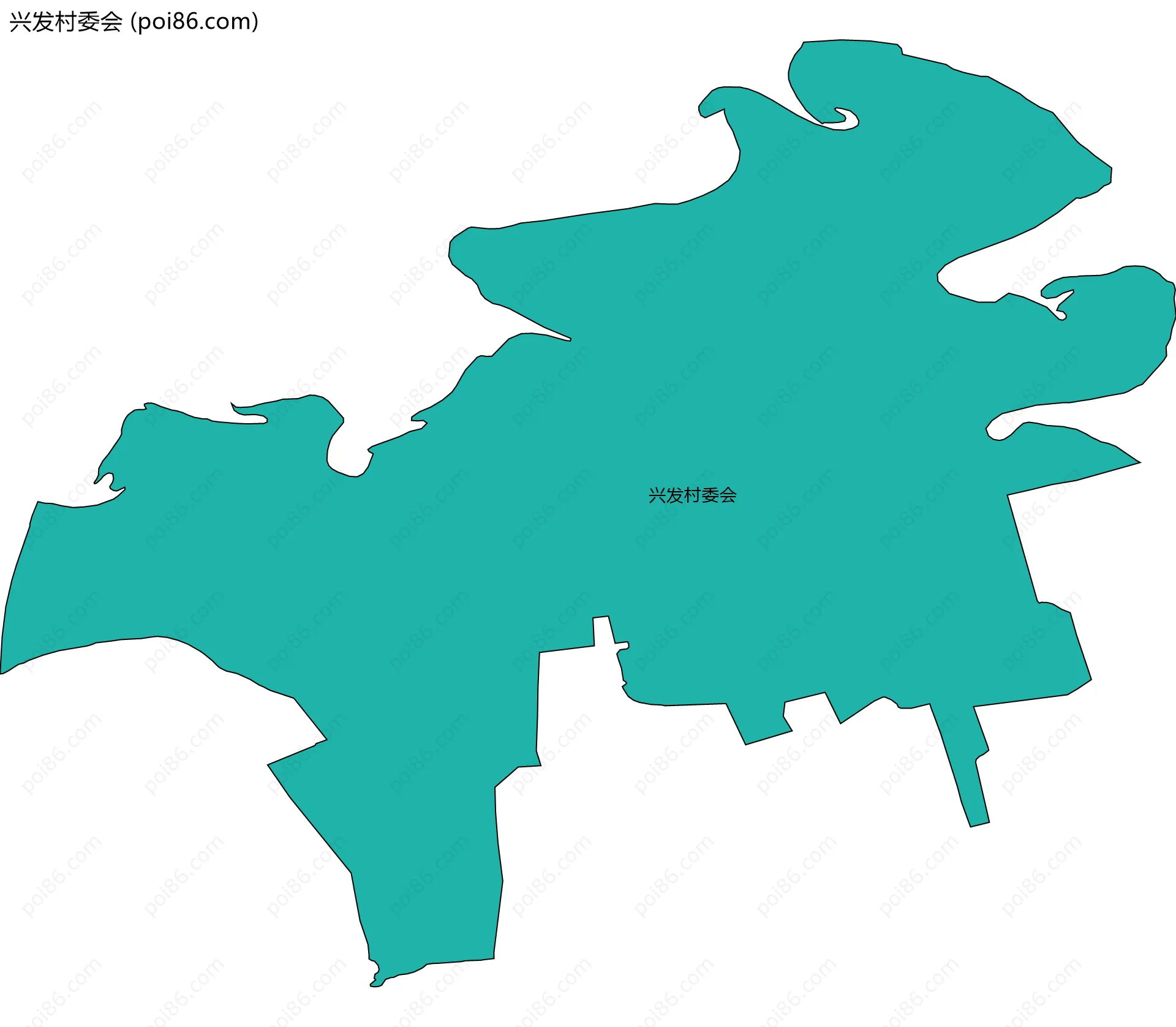 兴发村委会边界地图