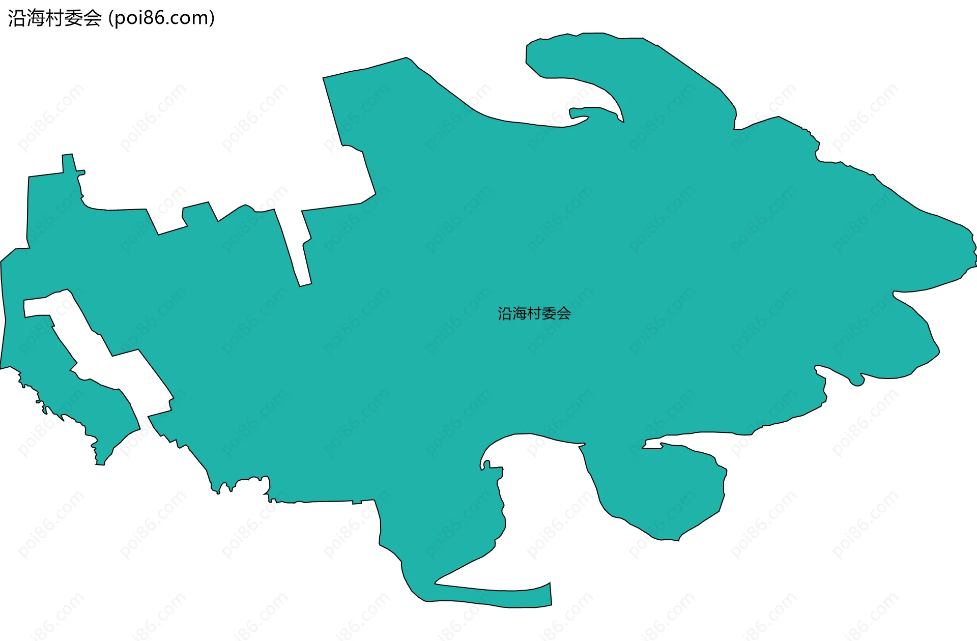 沿海村委会边界地图