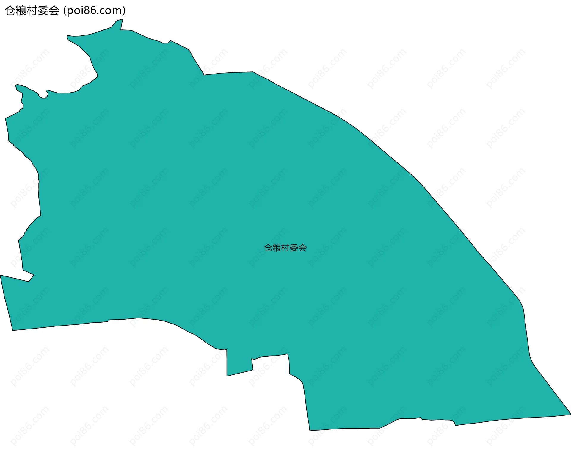 仓粮村委会边界地图