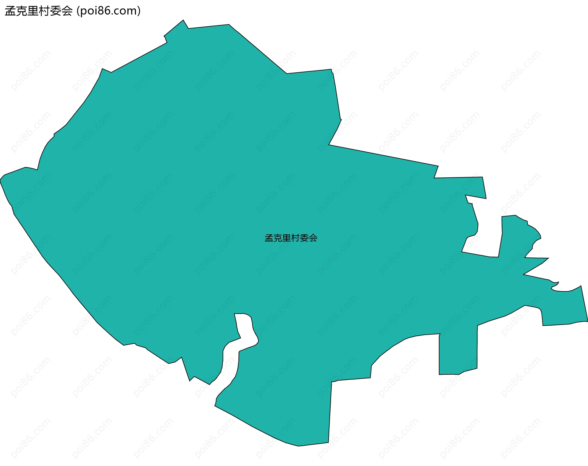 孟克里村委会边界地图