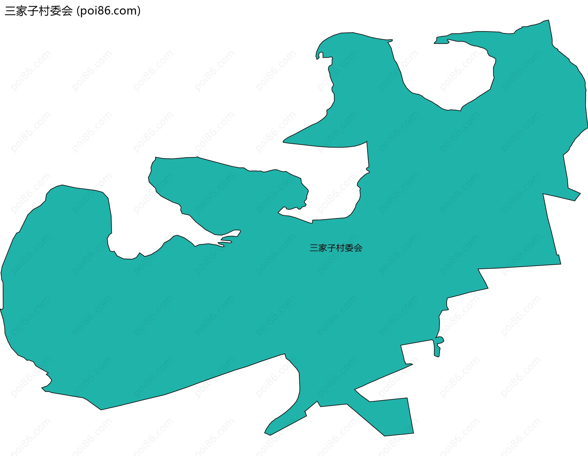 三家子村委会边界地图