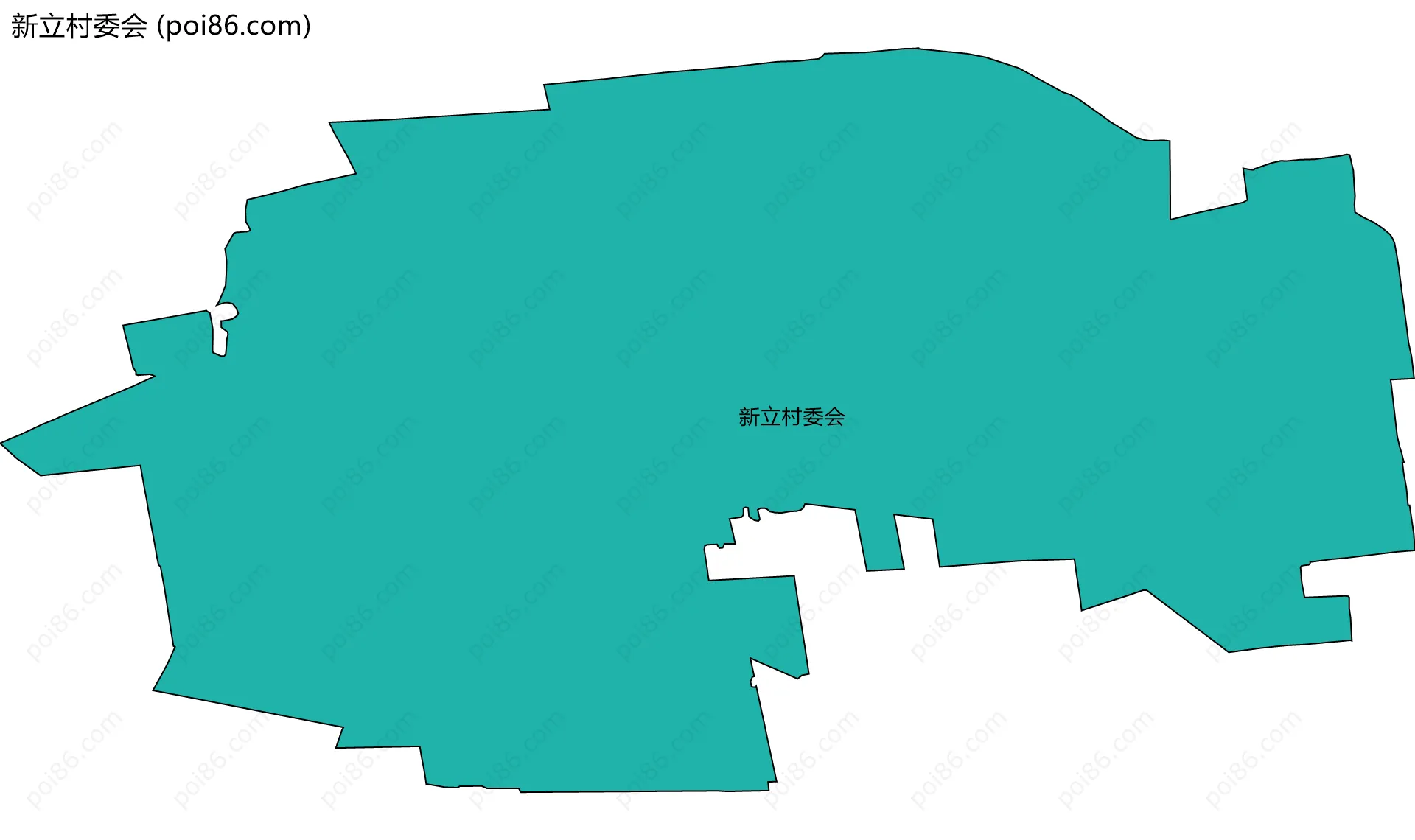 新立村委会边界地图